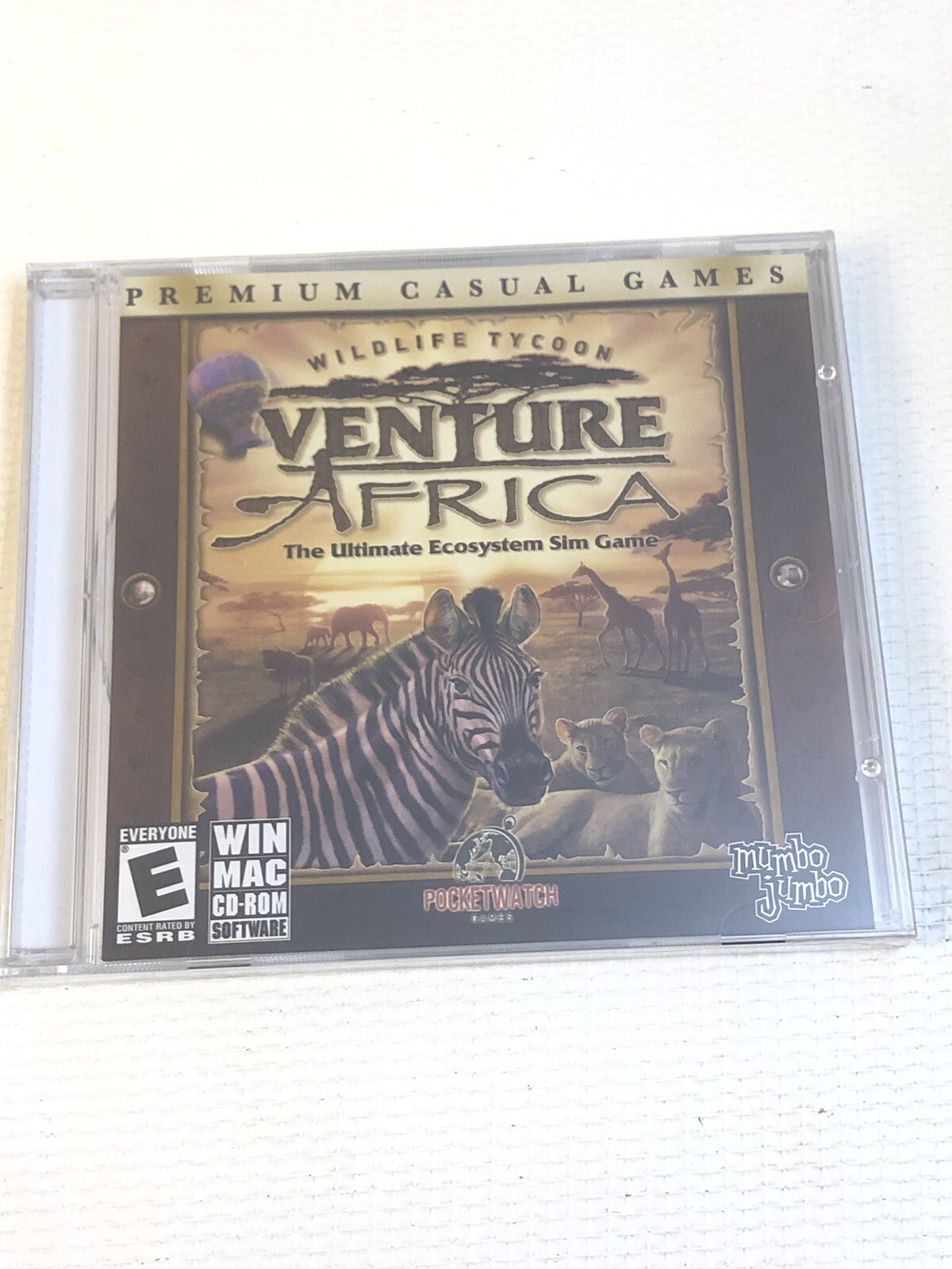 WILDLIFE TYCOON VENTURE AFRICA Sim Pocket watch Mumbo Jumbo PC Win MAC XP CDROM