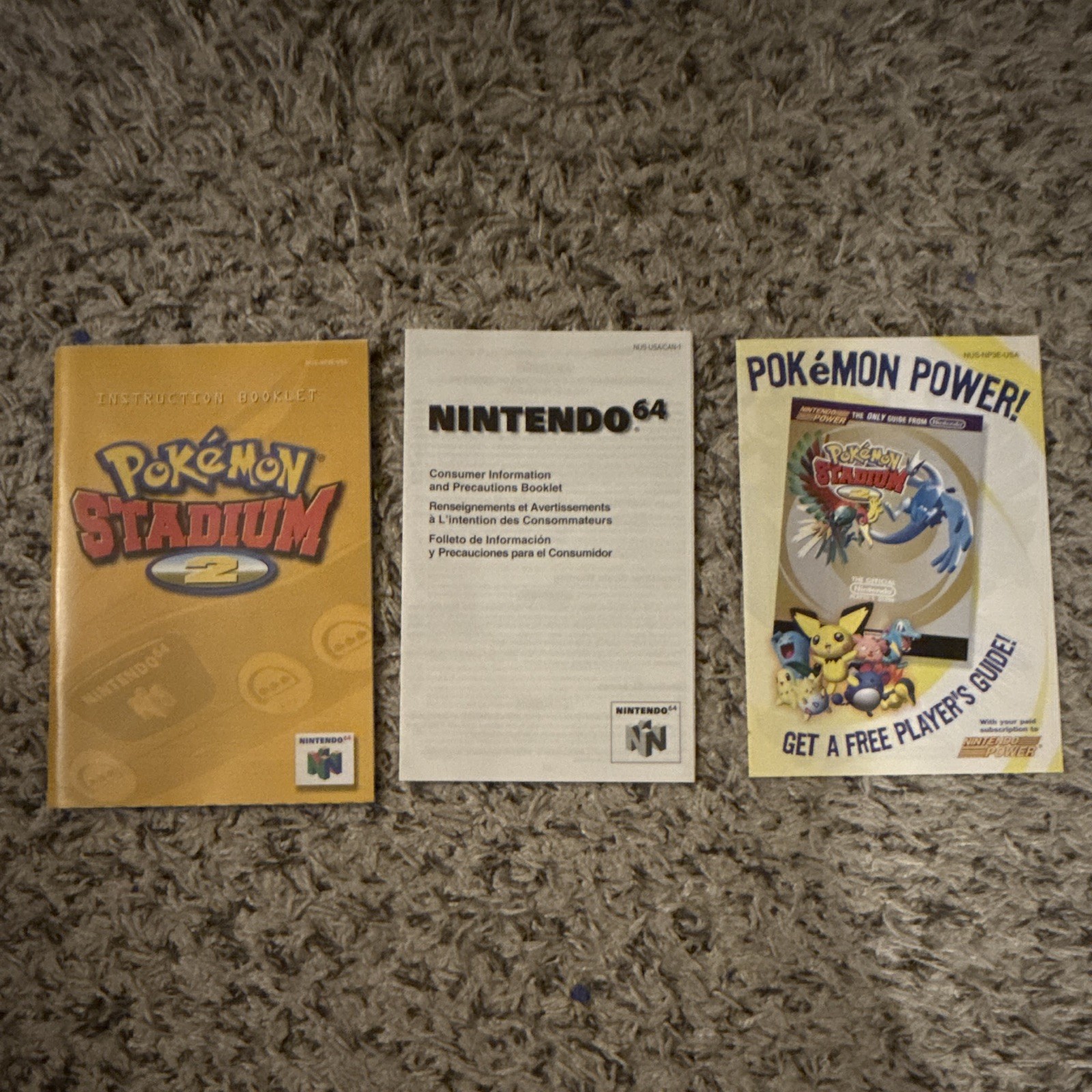 Nintendo Pokémon Stadium 2 CIB N64 (Tested) Manual Included NTSC-U/C 2001