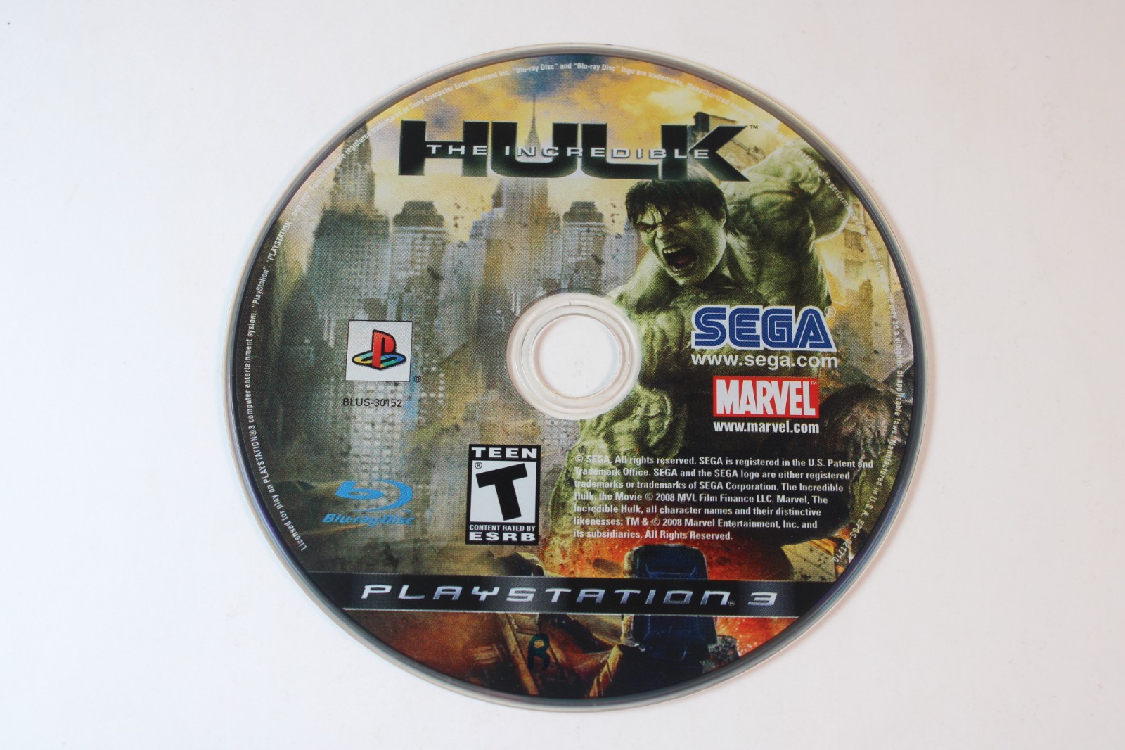 The Incredible Hulk (Sony Playstation 3, PS3) Authentic, Game Only, Tested