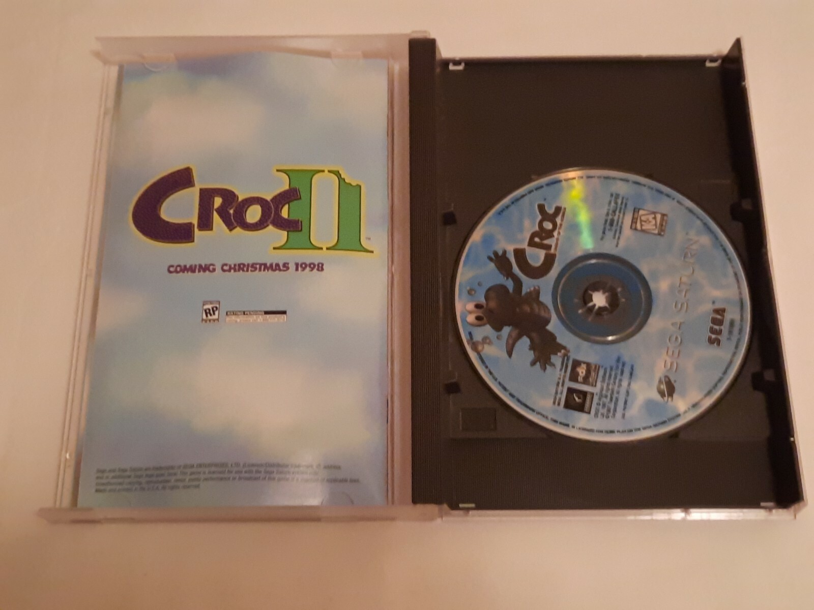 Croc: Legend of the Gobbos (Sega Saturn, 1998) Vg condition, reg card. U.S Buyer
