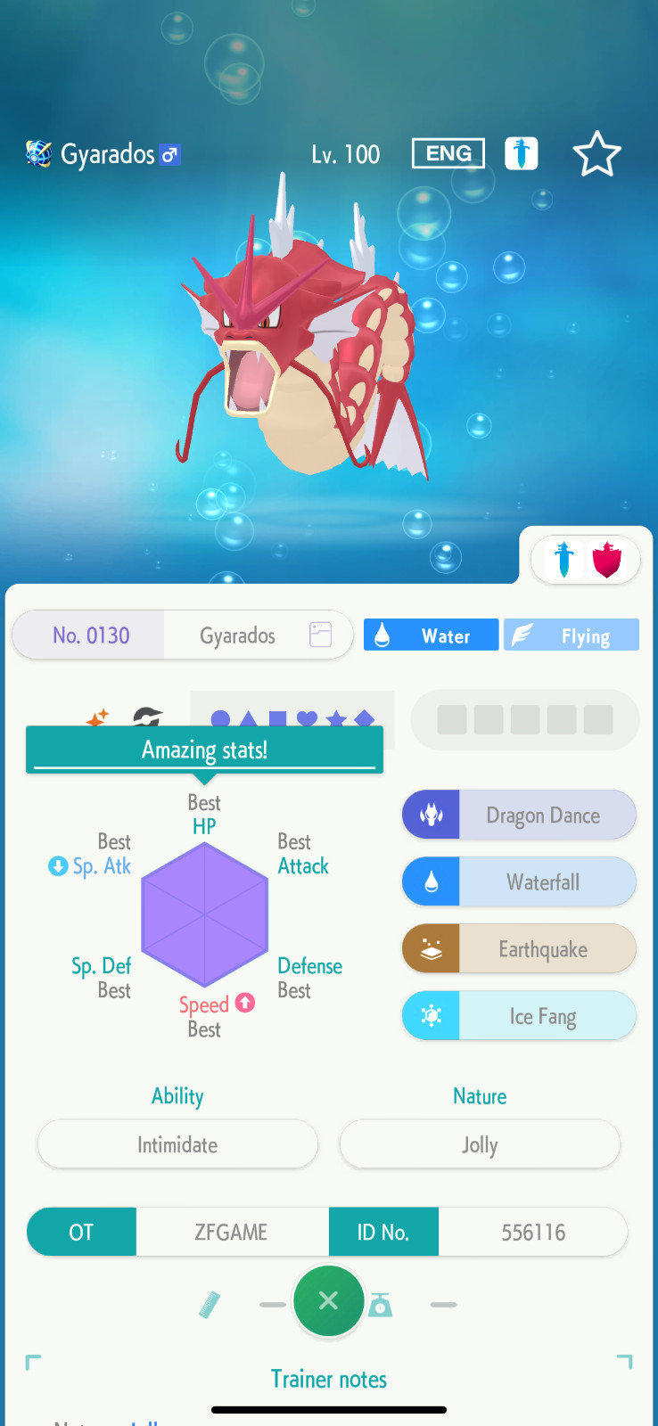 ✨6IV SHINY Gyarados + EVS🚀 POKEMON HOME✨Champions✨Online delivery⚡