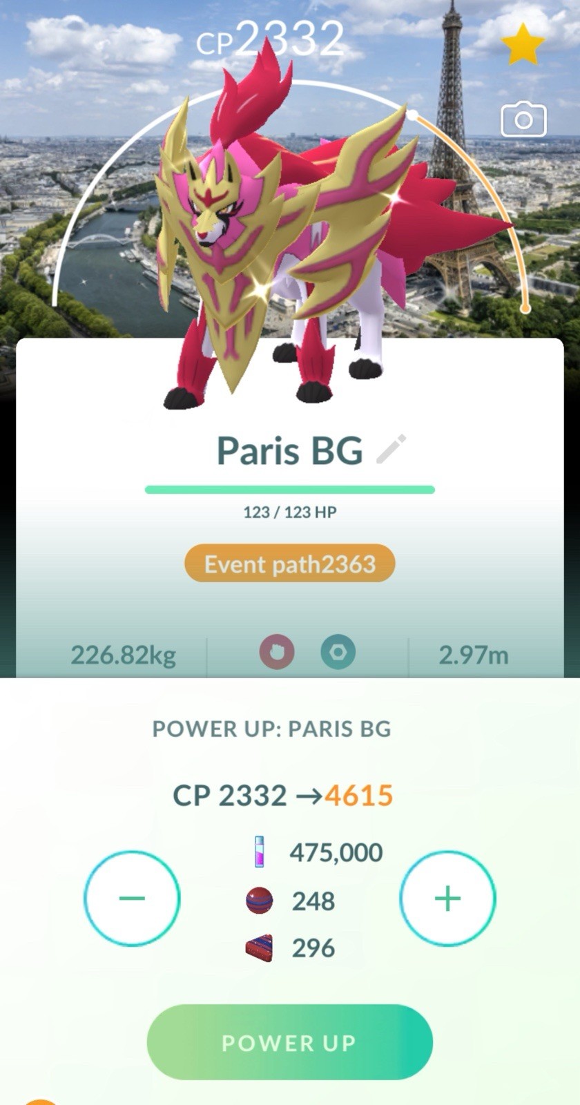 Level 50 Shiny Crowned Zamazenta Paris All Max Unlocked Lucky Pokemon Trade Go