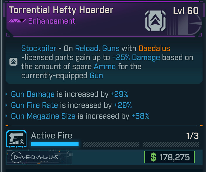 Borderlands 4⭐DAEDALUS STOCKPILER ENHANCEMENT⭐GUN DAMAGE &FIRE RATE⭐GUN MAG SIZE