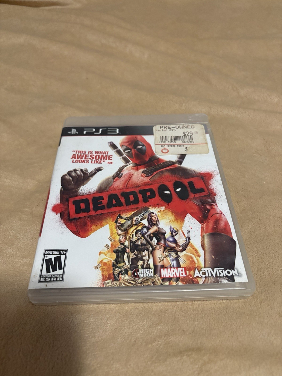 Activision Deadpool PS3 Action-Adventure M NTSC-U/C Manual