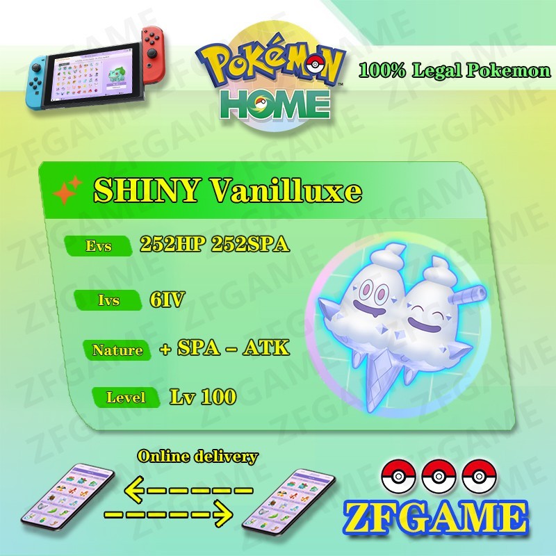 ✨6IV SHINY Vanilluxe + EVS🚀 POKEMON HOME✨Champions✨Online delivery⚡