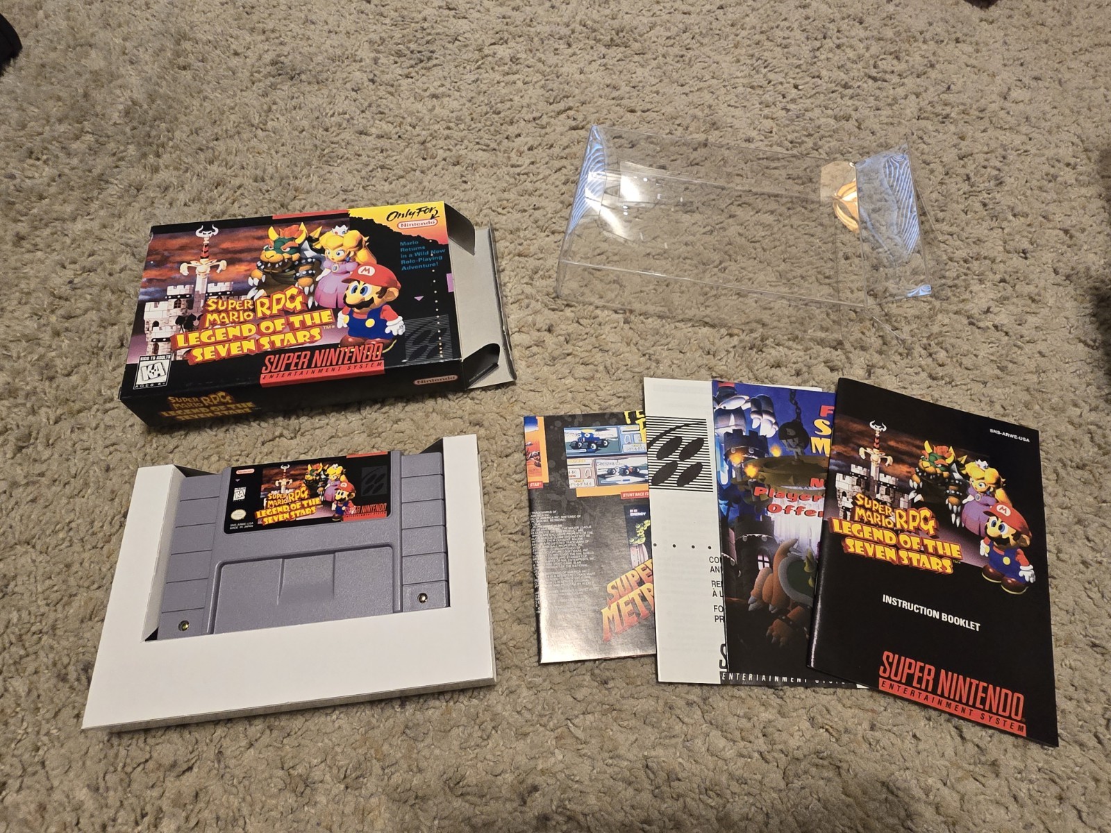 Super Mario RPG Legend of the Seven Stars Super Nintendo SNES 100% CIB Excellent