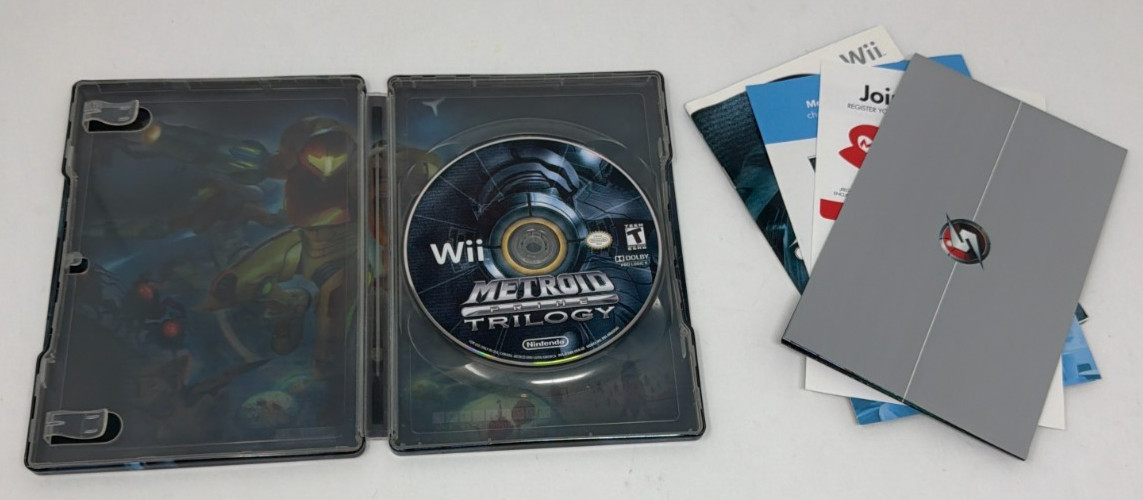 Metroid Prime Trilogy Nintendo Wii Steelbook Complete Game Is Refurbished!
