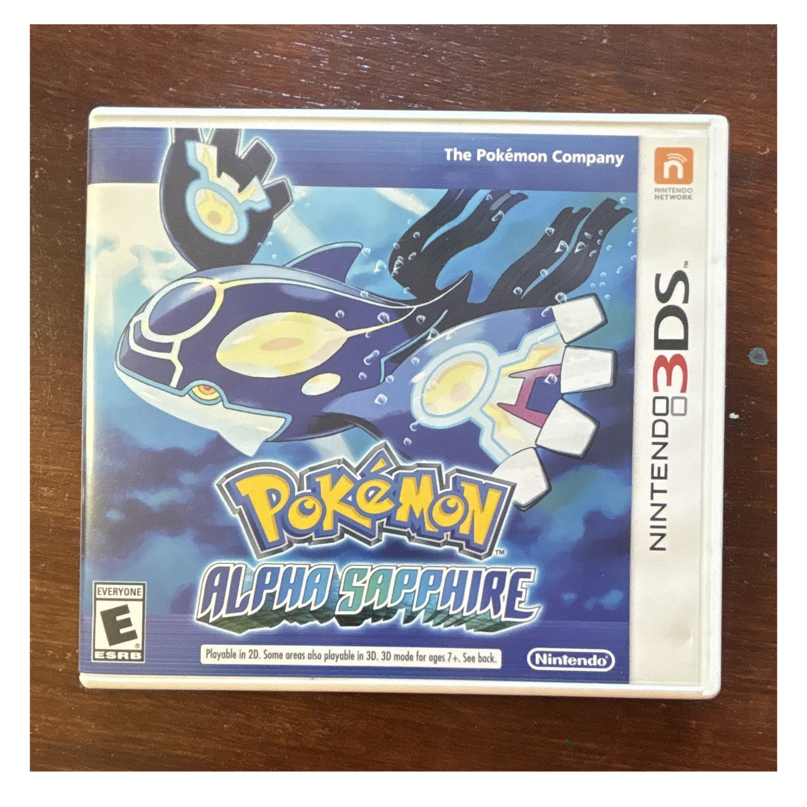 Nintendo 3DS Pokémon Alpha Sapphire with case and cartridge