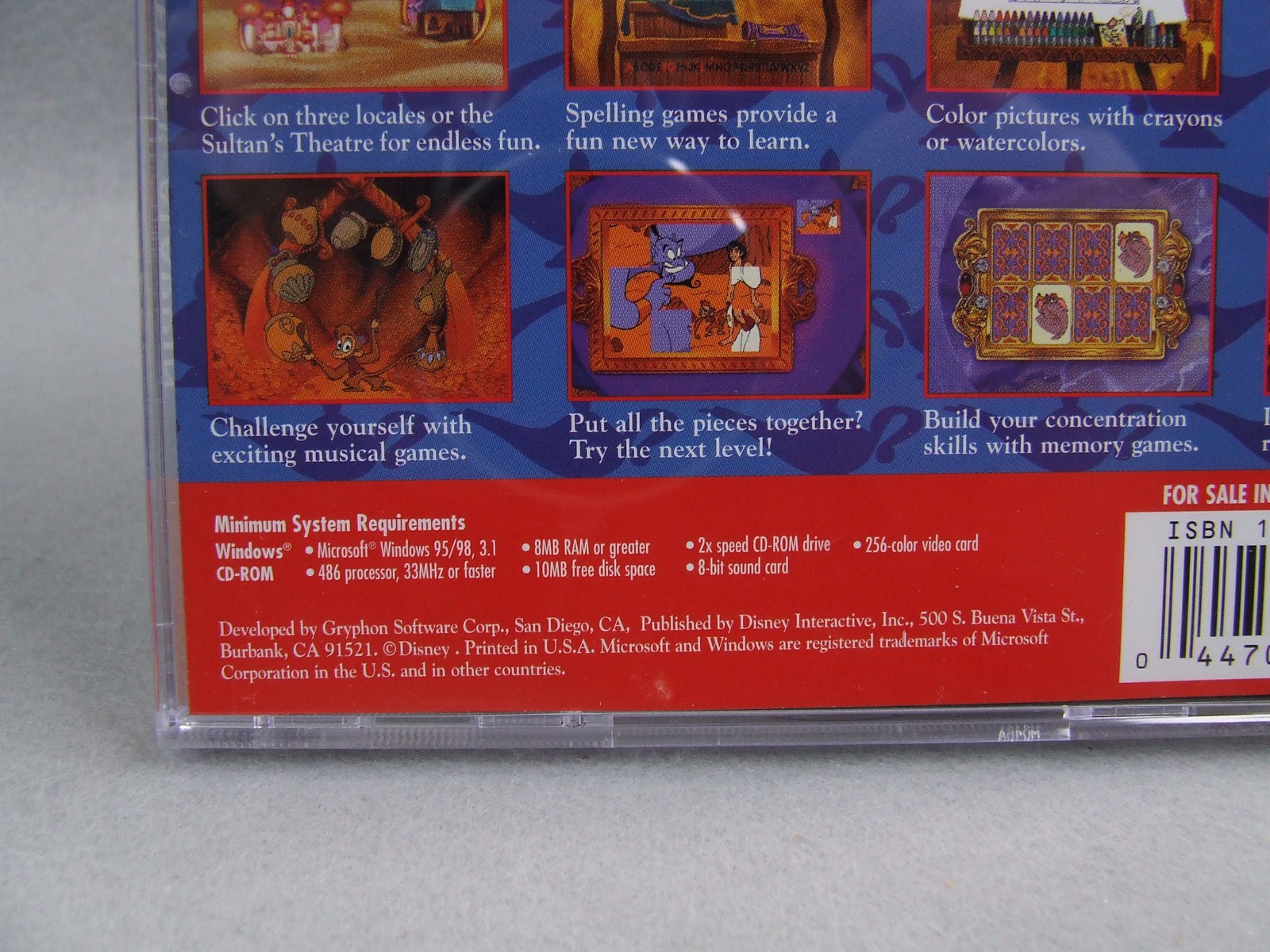 Disney’s Aladdin Activity Center PC CD-ROM Windows / Mac Ages 5 And Up