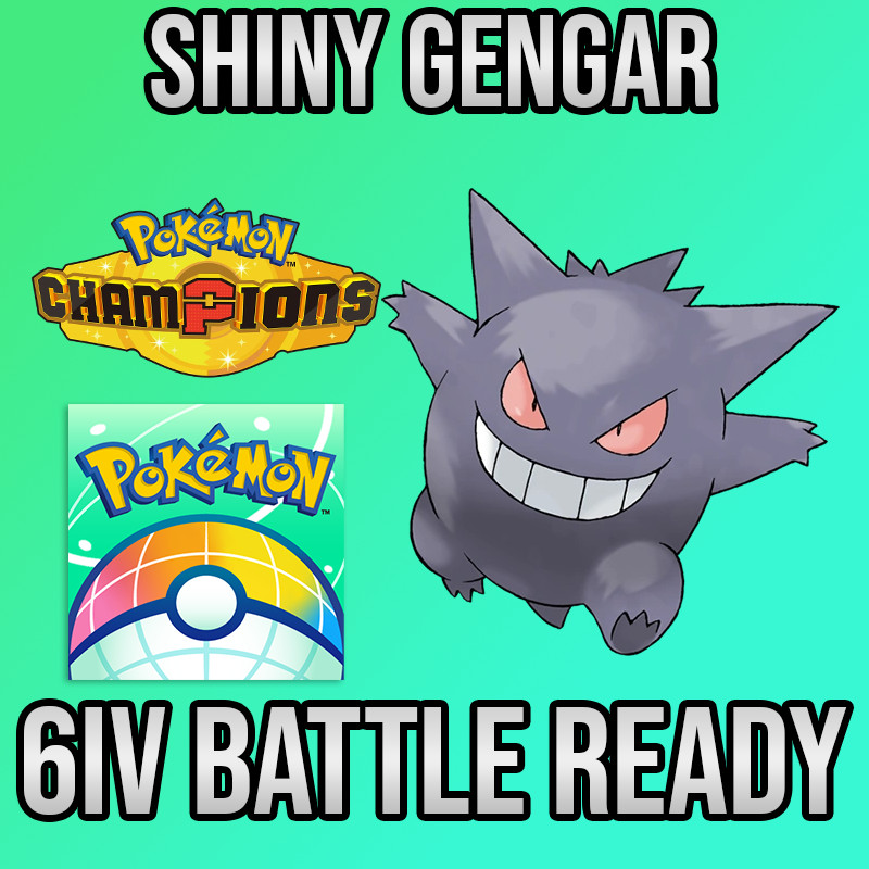 ✨6IV SHINY Gengar + EVS🚀 POKEMON HOME✨Champions✨Online delivery⚡