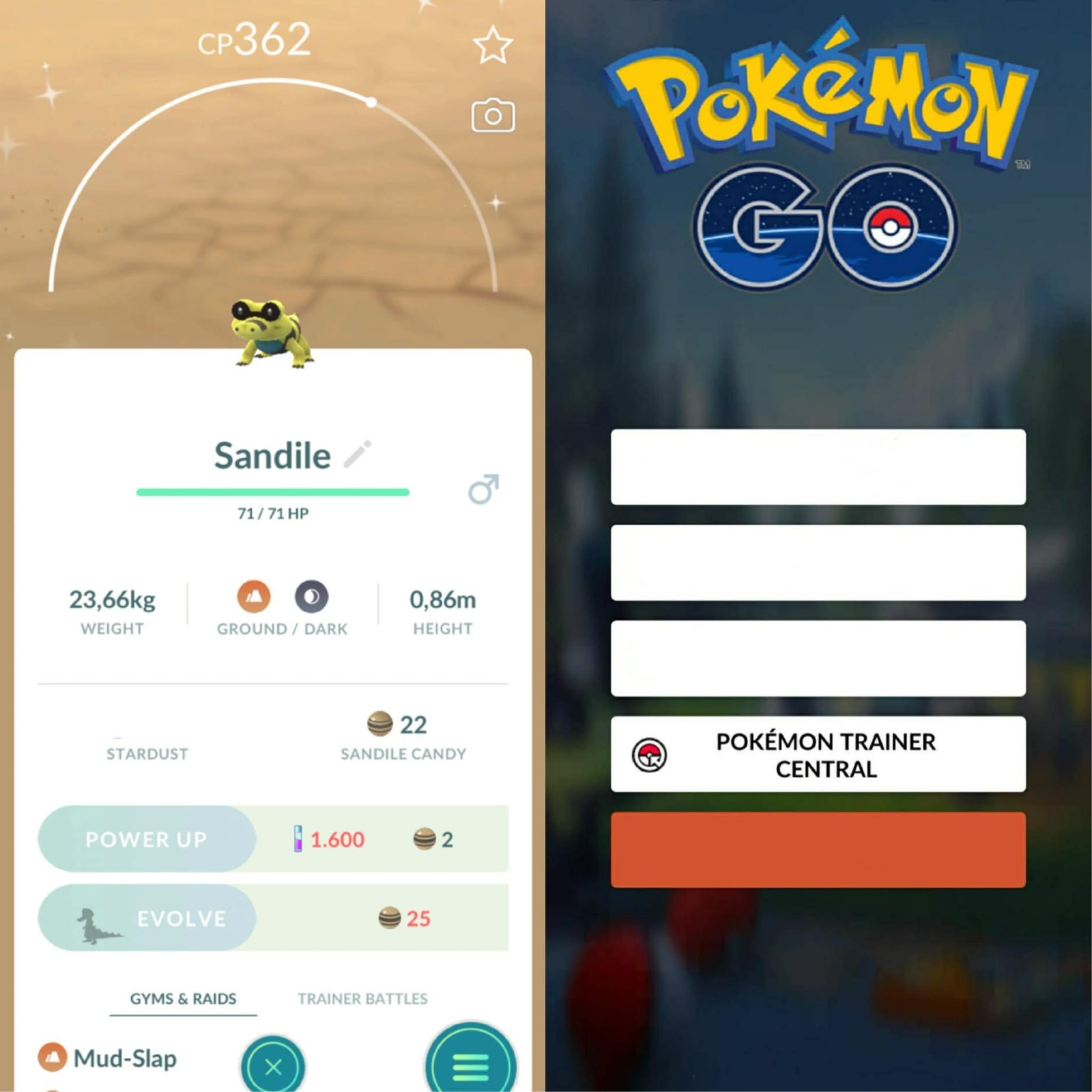 Pokémon Go | Shiny Sandile ✨ Mini PTC 80k Stardusts