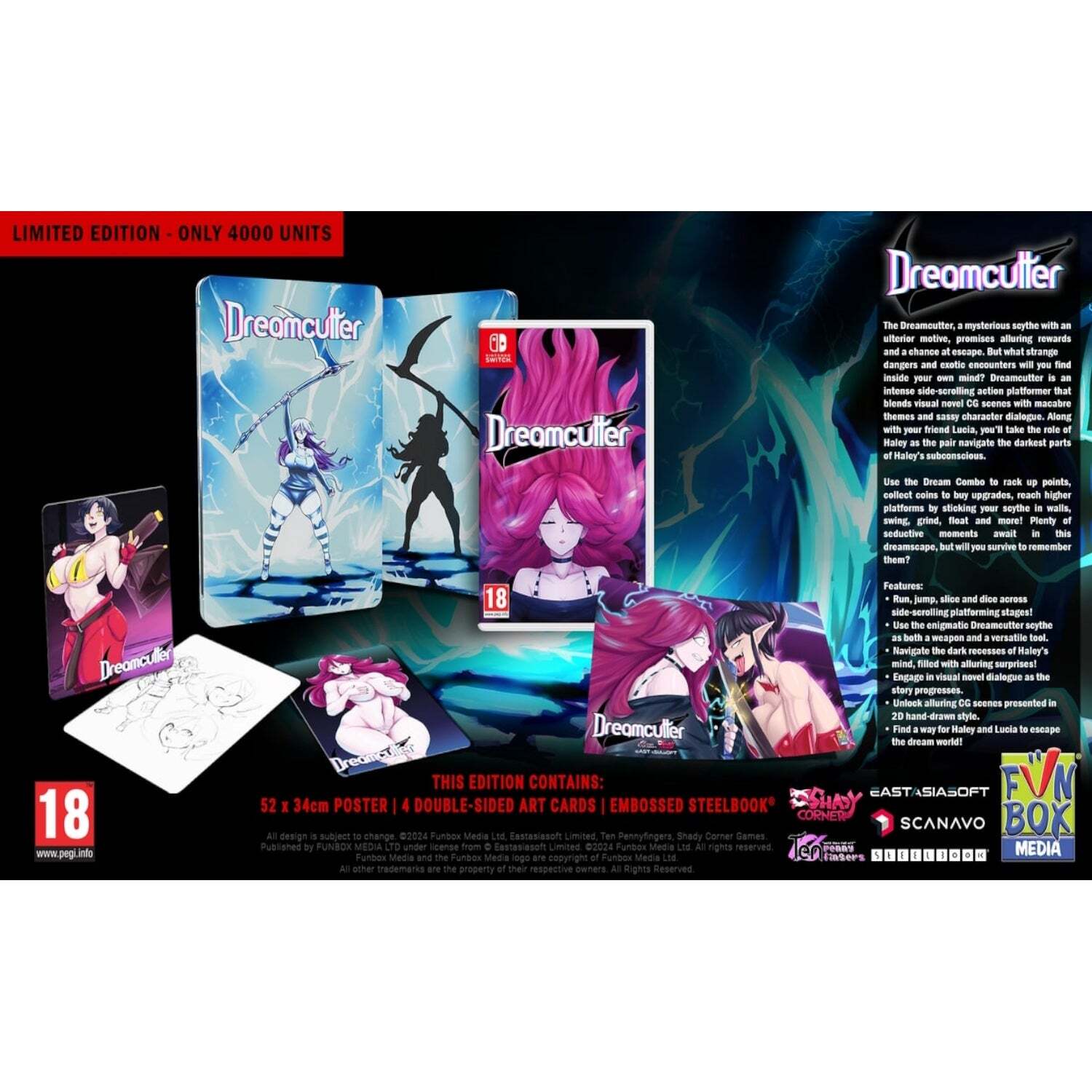 Dreamcutter Limited Edition – Steelbook Included – Nintendo Switch [Brand New]