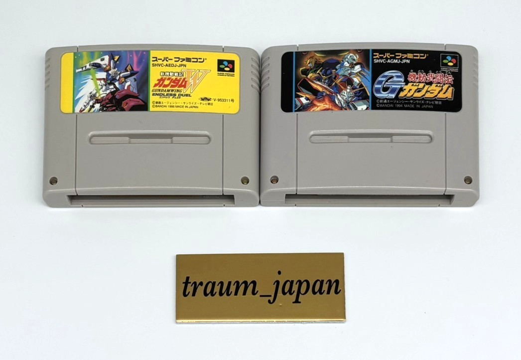 Gundam W Wing Endless Duel G Gundam set Nintendo Super Famicom SNES Japan Tested