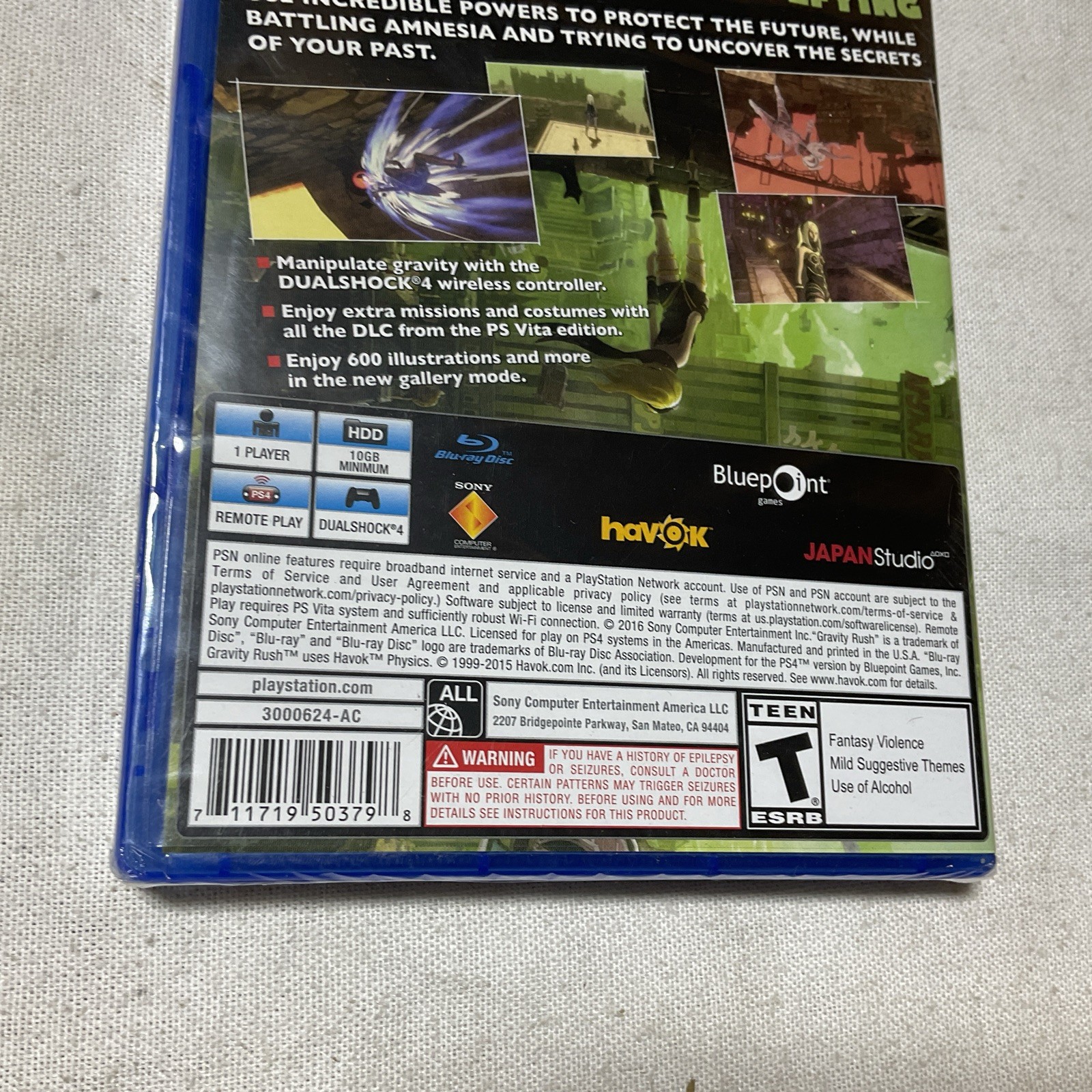 Gravity Rush Remastered (Sony PlayStation 4) BRAND NEW G6