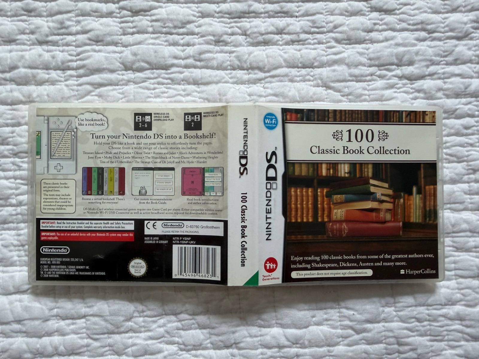 ds 100 Classic Book Collection Game REGION FREE (Works On US Consoles) *PAL