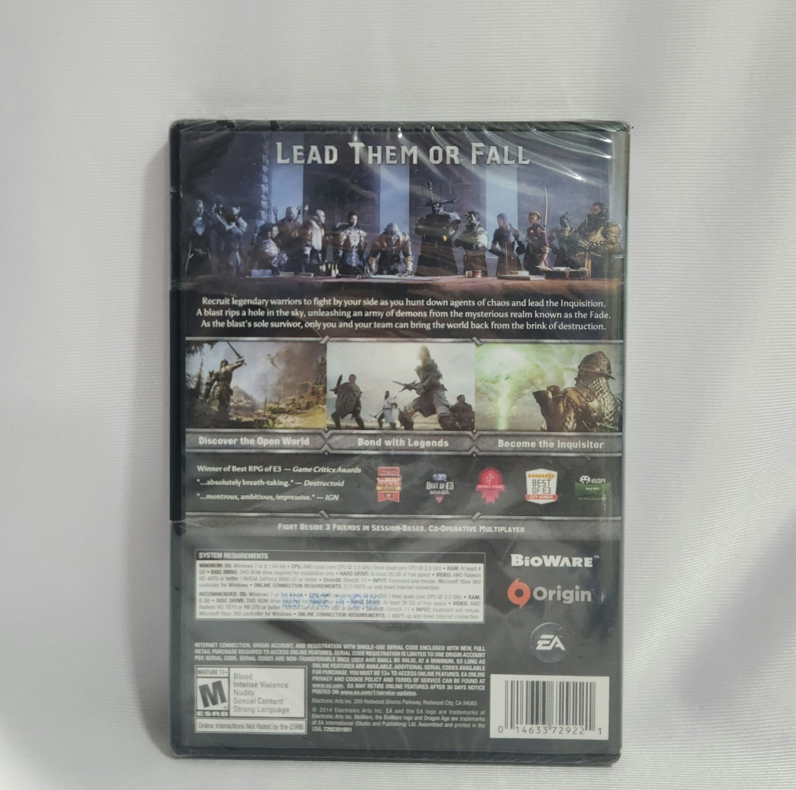 Dragon Age Inquisition PC DVD-ROM 2014 Brand New Factory Sealed