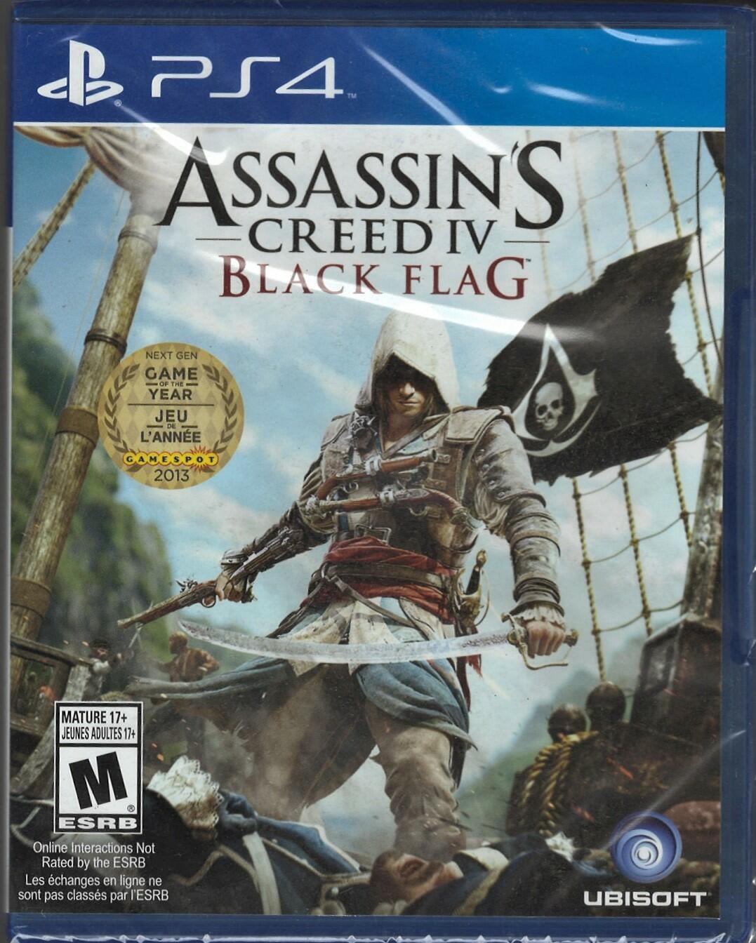 Assassin“s Creed IV: Black Flag PS4 (Brand New Factory Sealed US Version) PlayS