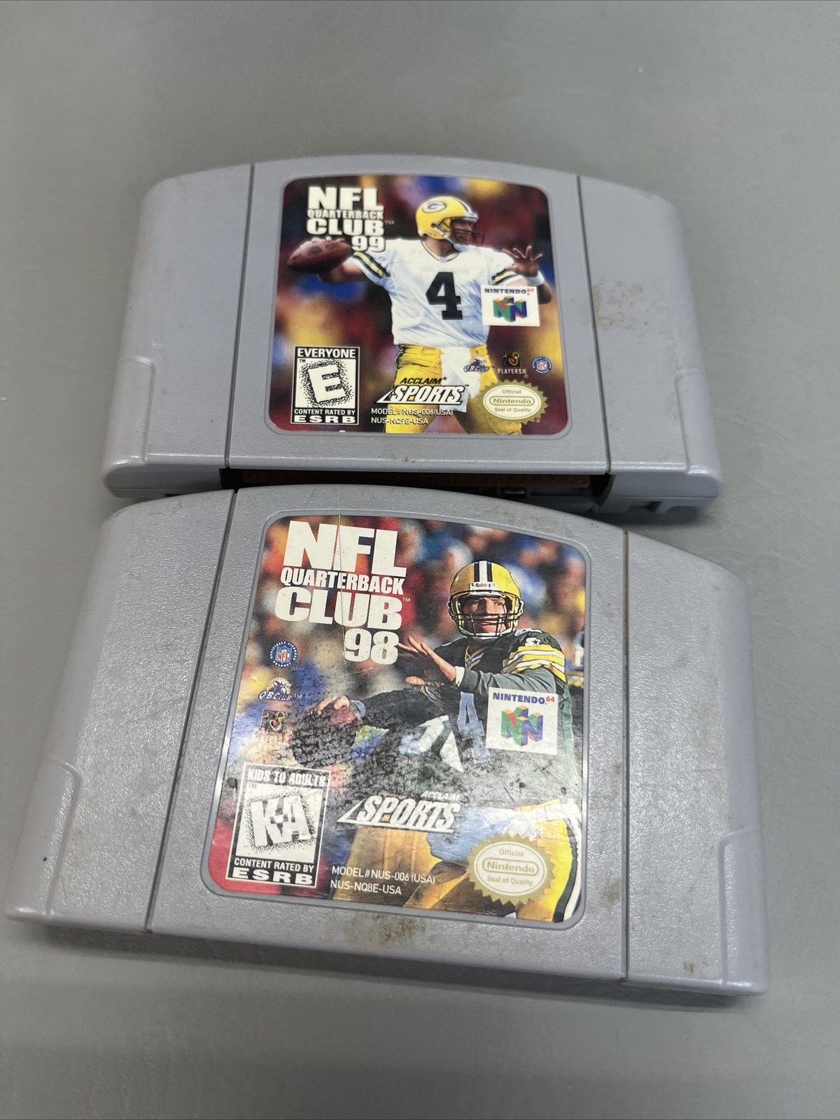 NFL Quarterback Club 98 (Nintendo 64, N64 NFL Quarterback Club 99 Lot Of 2 B
