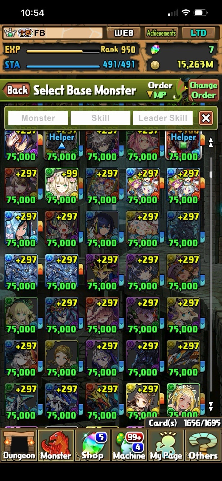 Puzzle and Dragons Account Rank 950 Android iOS Multiplayer