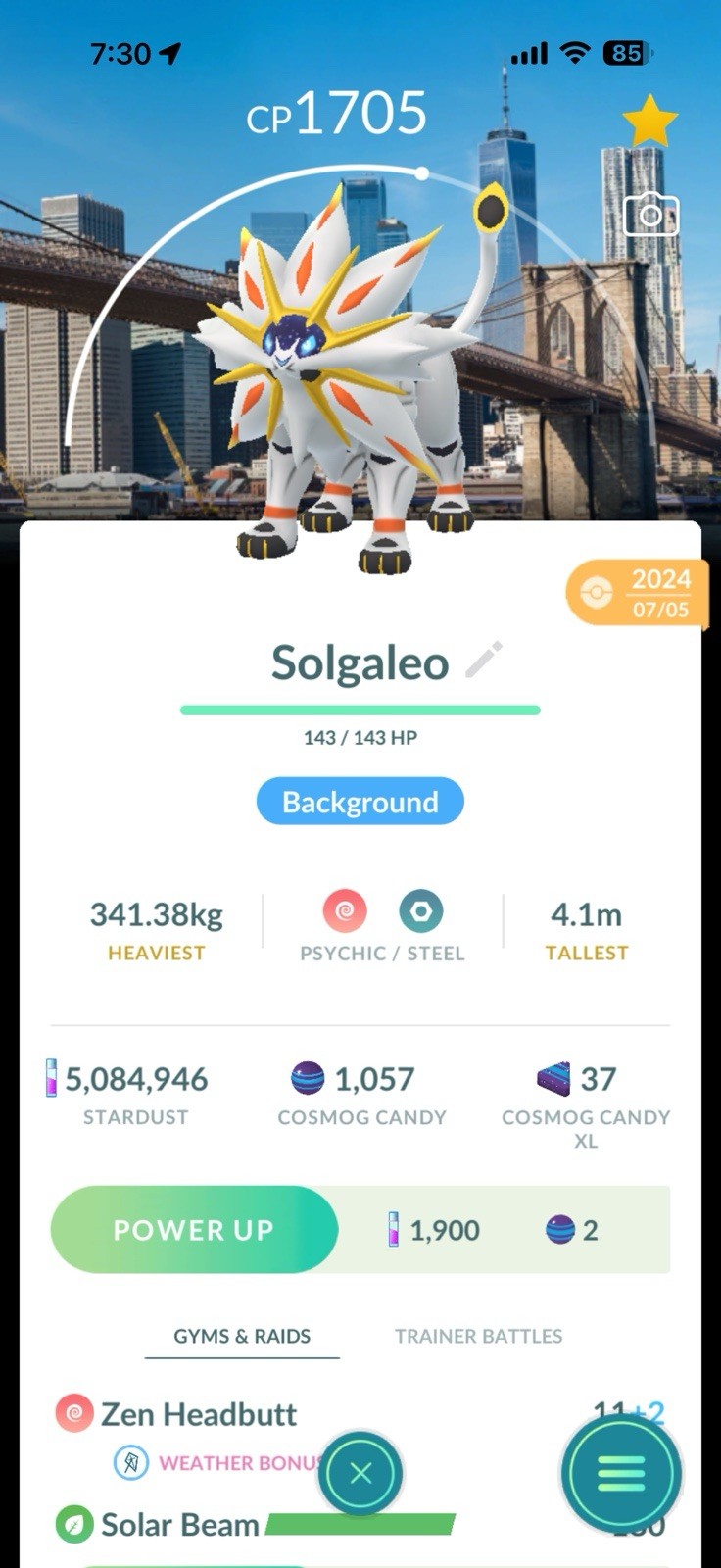 Pokémon GO SolgaleoBG Event Exclusive GO Fest 2024 New York Android iOS