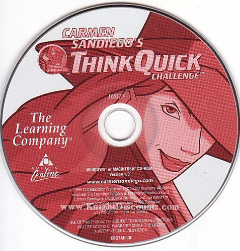 Carmen Sandiego Think Quick Challenge Educational Game – Windows PC & Mac NEW CD