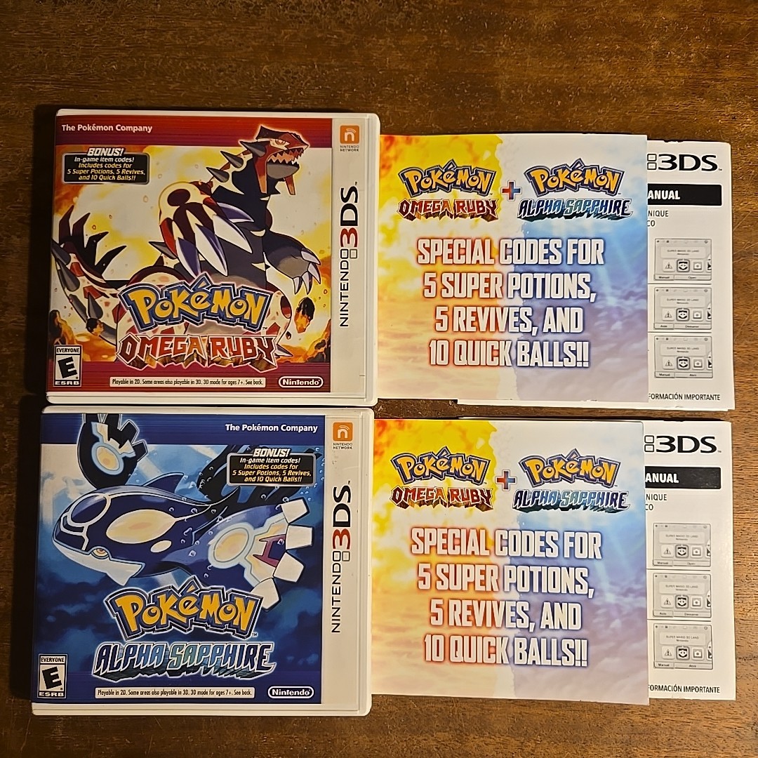 Pokemon Omega Ruby & Alpha Sapphire – BONUS Variant – W/ Bonus Insert -NO GAME