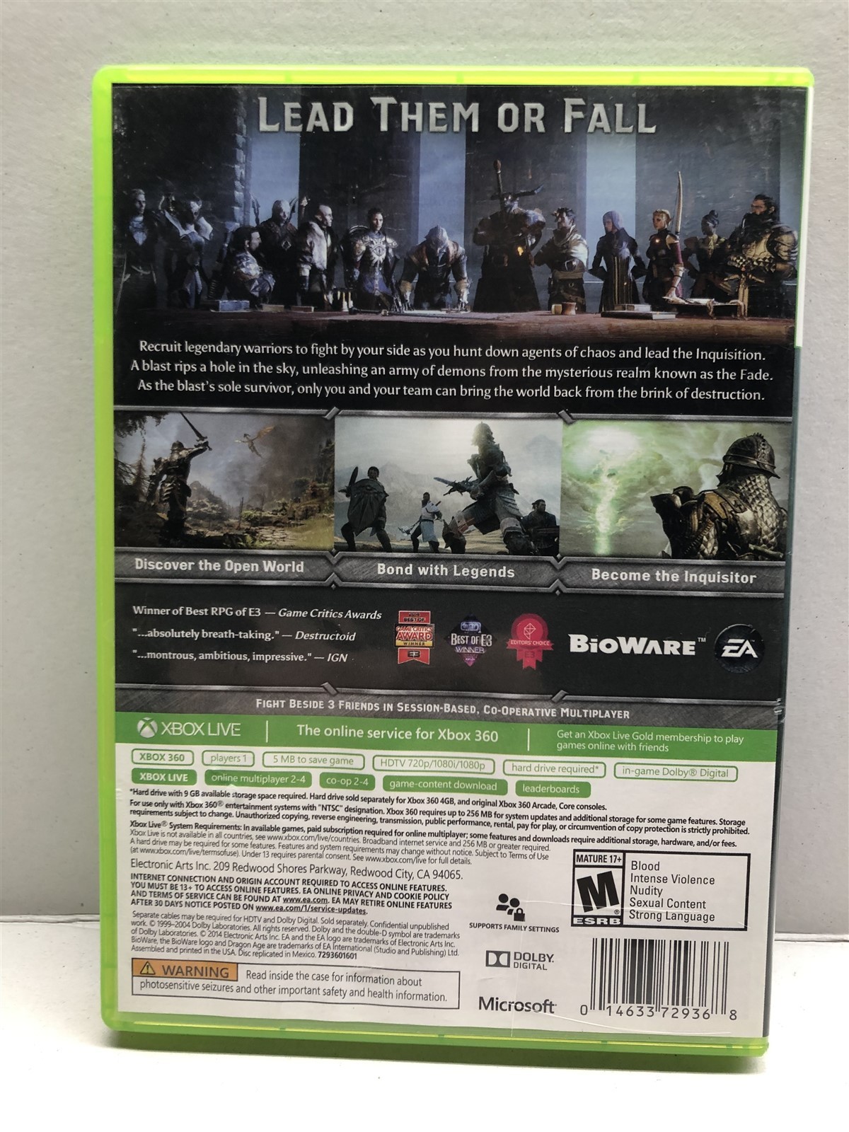 Dragon Age: Inquisition (Xbox 360, 2014) Complete Tested Working – Free Ship