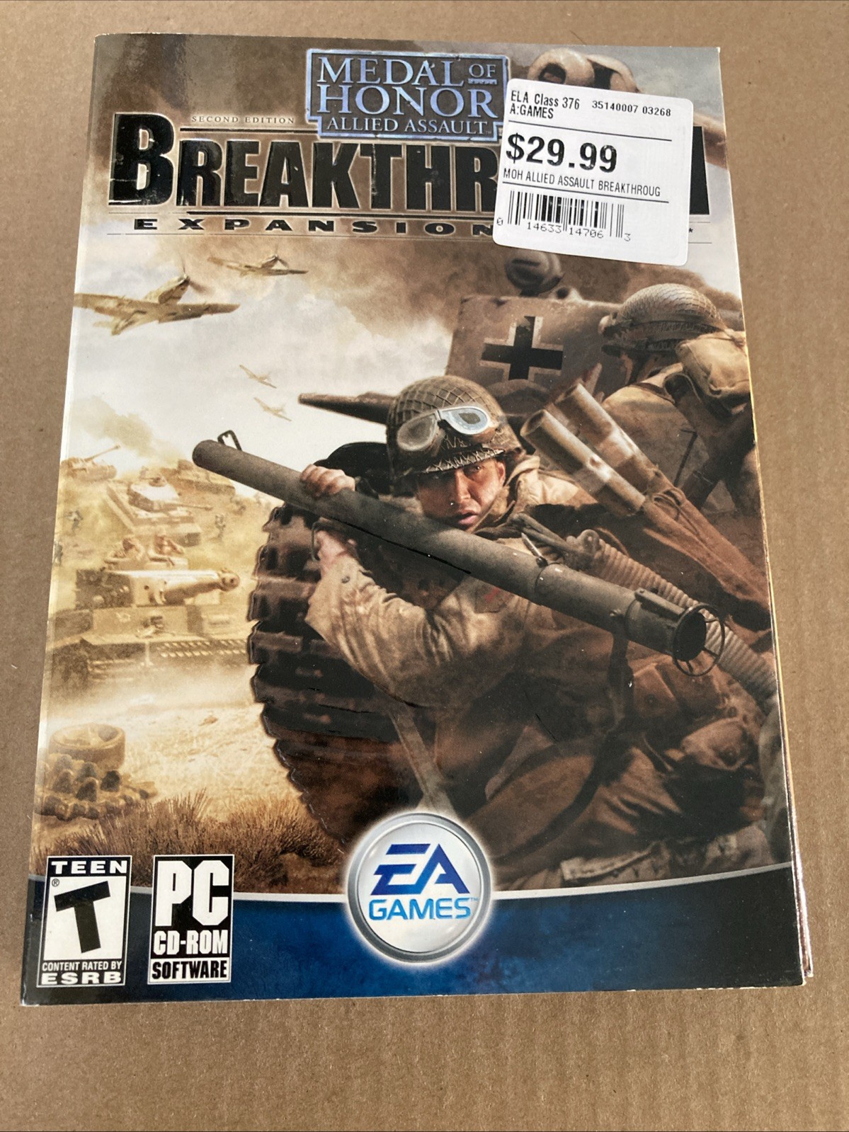Medal of Honor Allied Assault BREAKTHROUGH EXPANSION PACK (for PC) CIB Complete