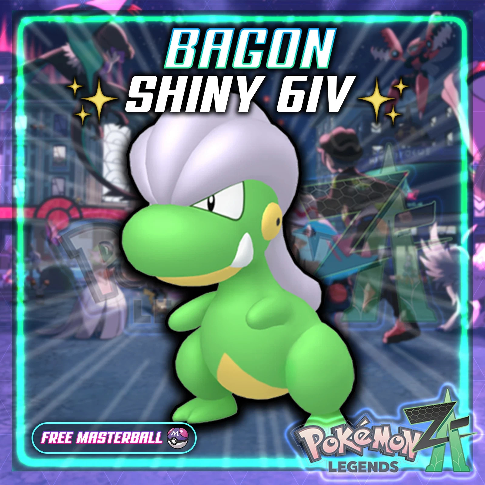 Pokemon Legends ZA – 6IV Shiny Bagon ( Pokemon Legends Z-A)