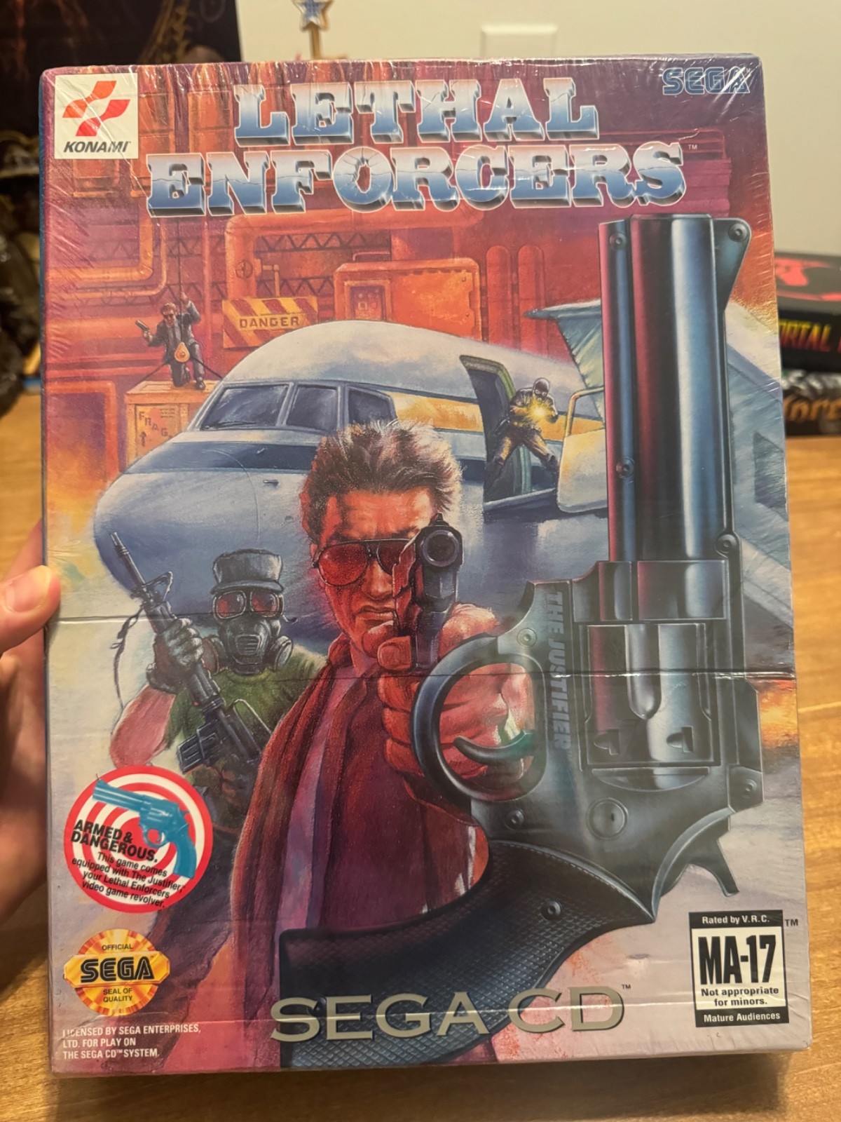 Lethal Enforcers Sega CD BIG BOX BRAND NEW SEALED authentic video game + zappers