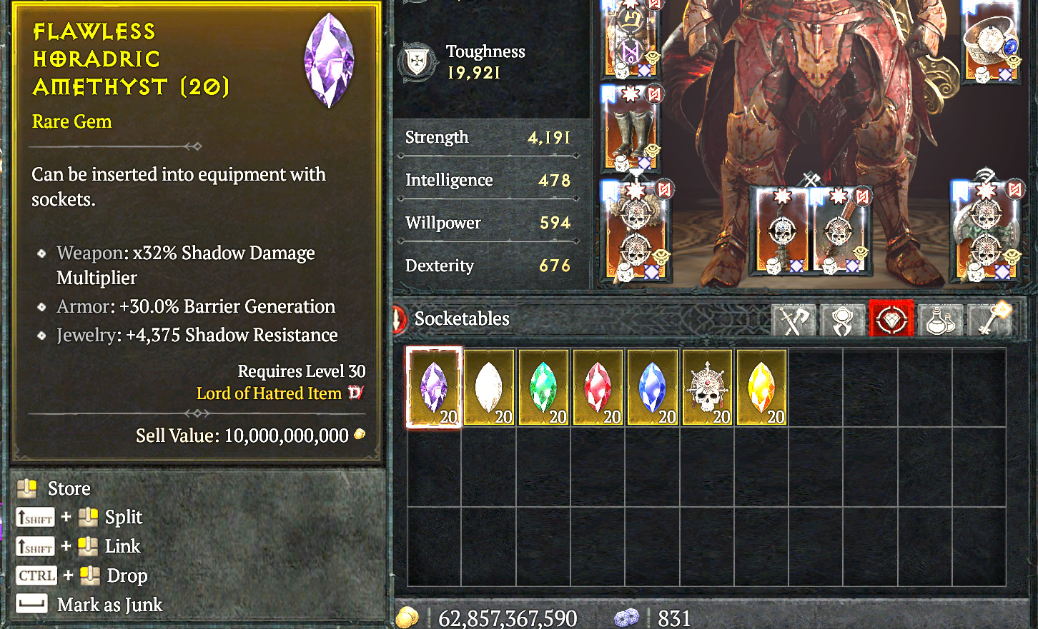 Diablo 4 D4 Season 13 Flawless Horadric Gems Season of Reckoning