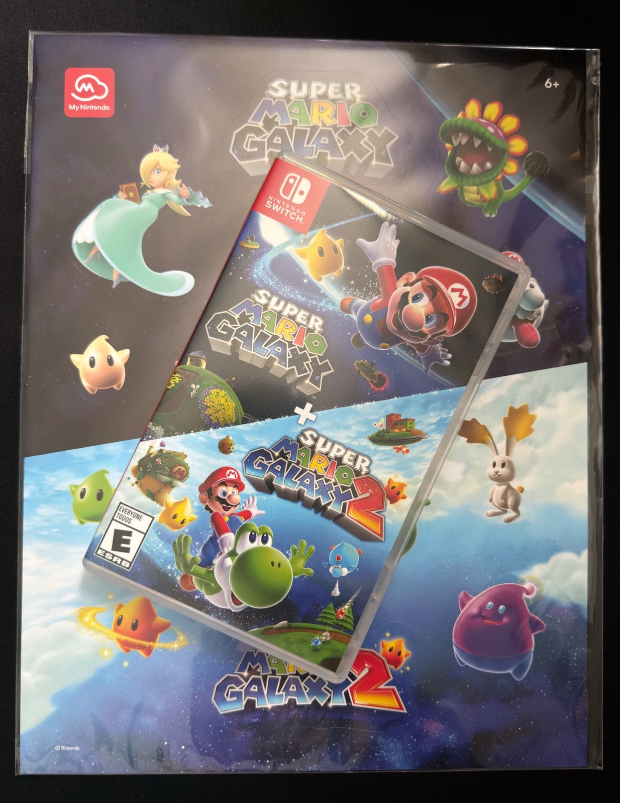 Super Mario Galaxy + Super Mario Galaxy 2 – Switch – w/ MyNintendo Sticker Sheet