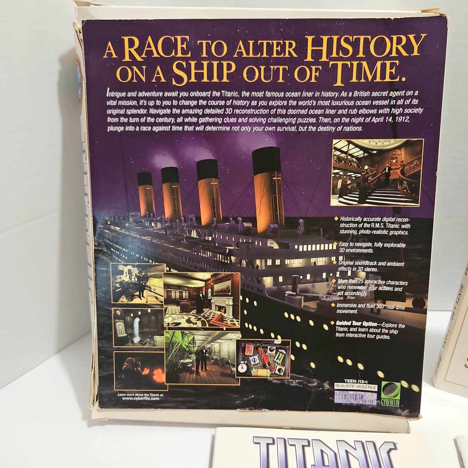 Titanic Adventure Out of Time PC Big Box Complete 2 Disc Mac 1996 Hints Book