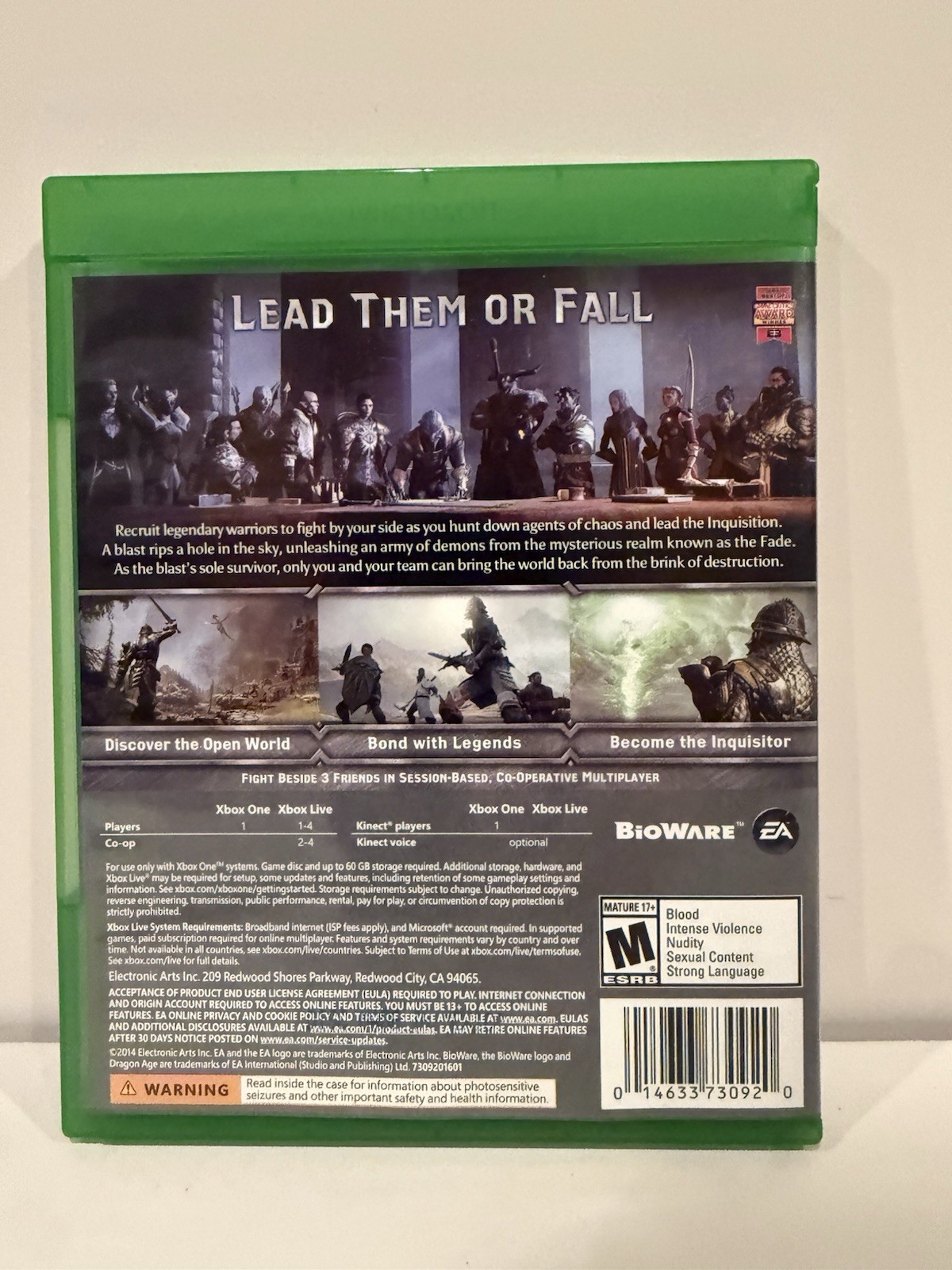 Dragon Age: Inquisition (Microsoft Xbox One, 2014) – CIB Complete – Tested