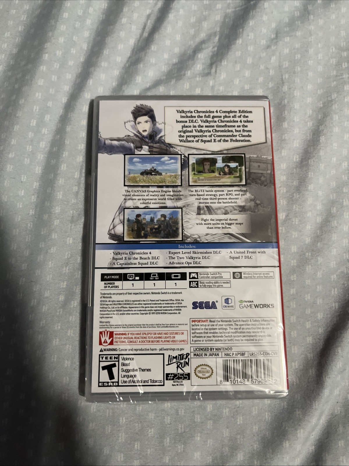 Valkyria Chronicles 4 Complete Edition PAX Variant Limited Run Switch New Sealed