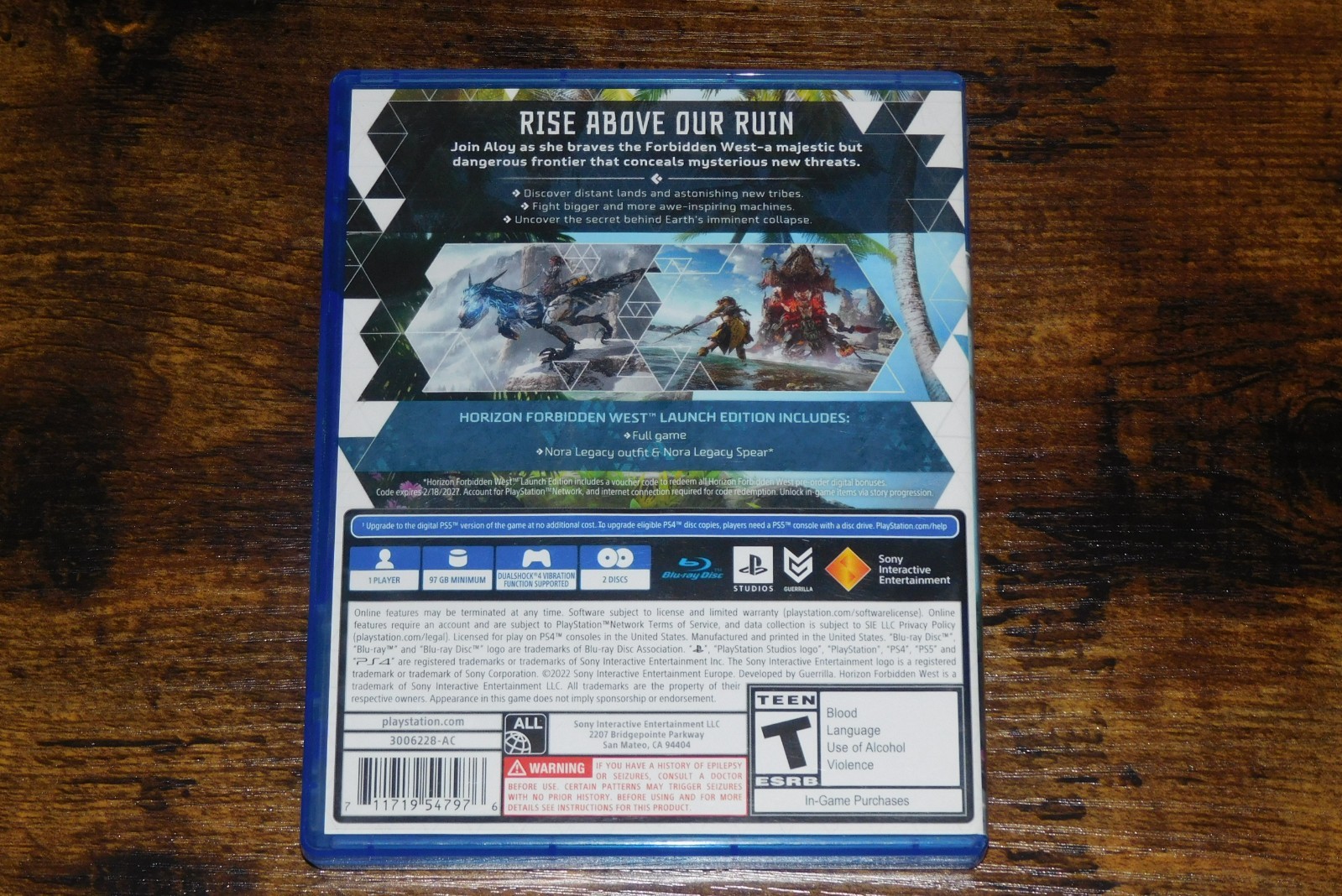 Horizon – Forbidden West for the Playstation 4 (launch edition)