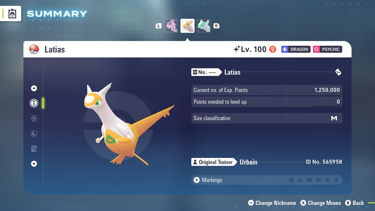 Latias Shiny HT Battle Ready – Legends ZA