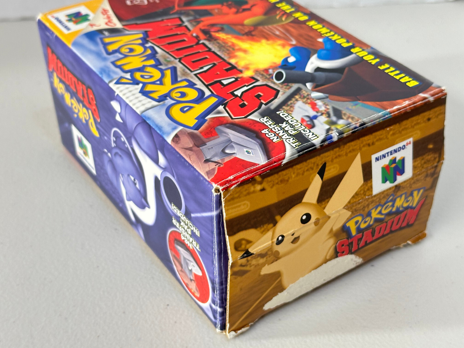 Pokemon Stadium (Nintendo 64 N64) Complete w/Transfer Pak Authentic