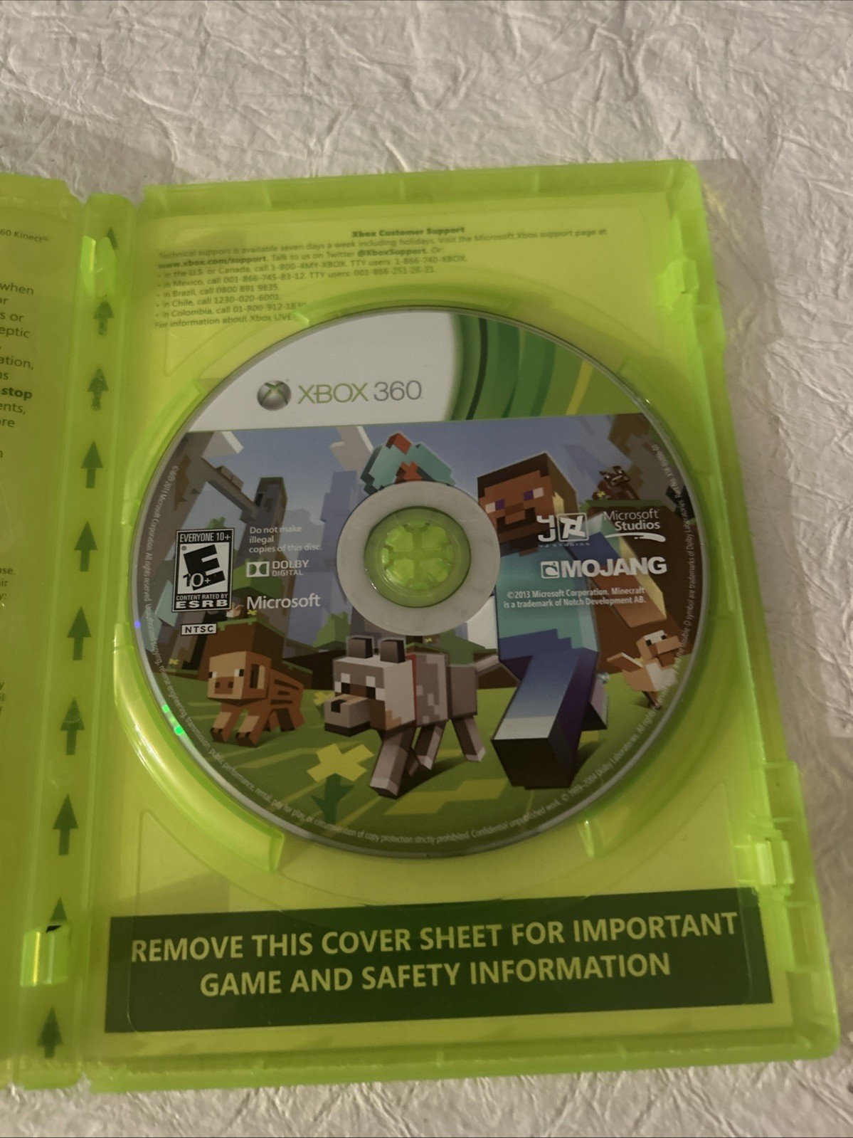 Microsoft Minecraft Xbox 360 Edition Tested And Working Free Shipping!