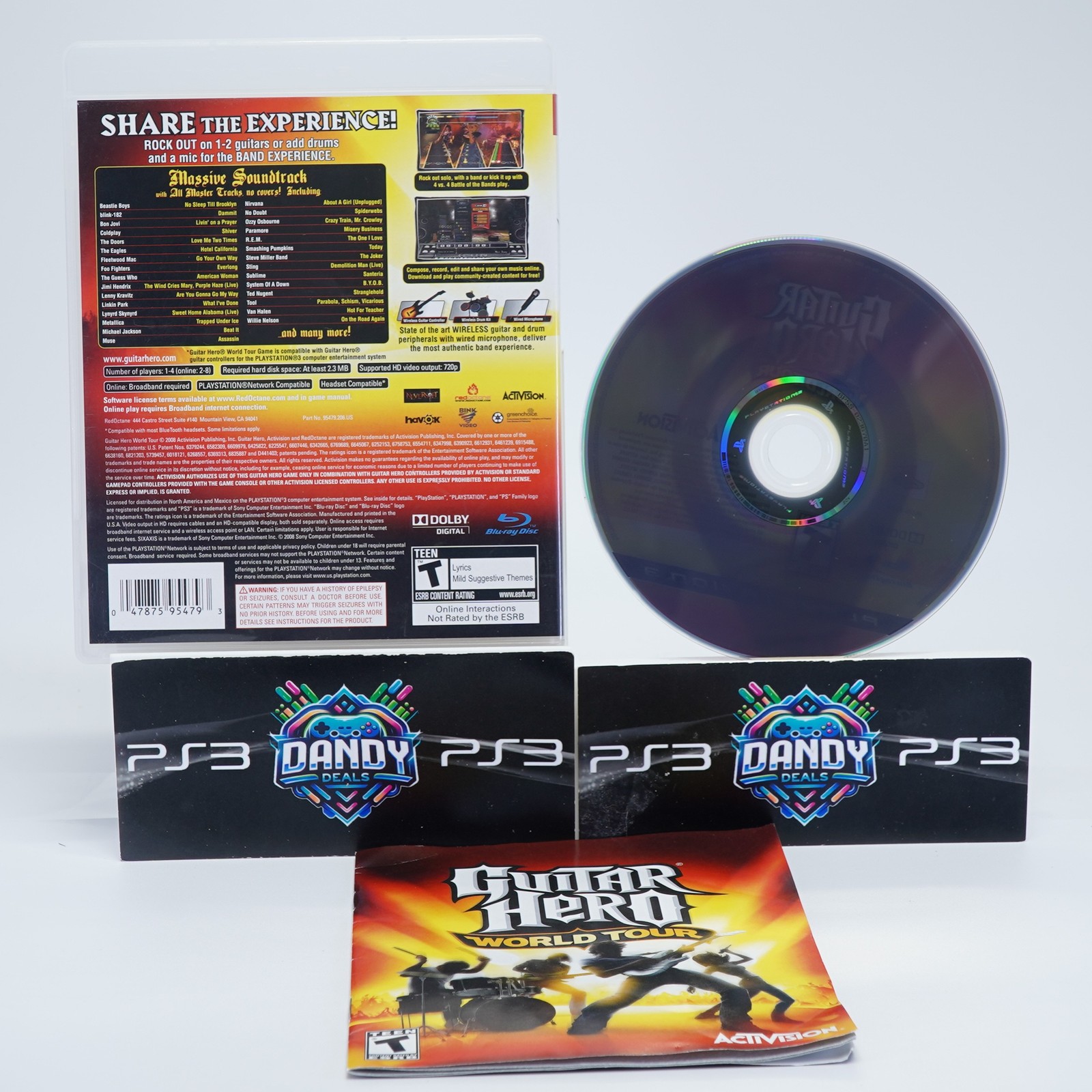Guitar Hero World Tour PS3 CIB W/ Manual – PlayStation 3