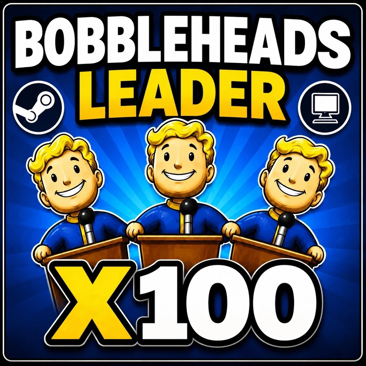 FALLOUT 76 [PC] x100 BOBBLEHEADS LEADER [CHEAPEST ON EBAY]