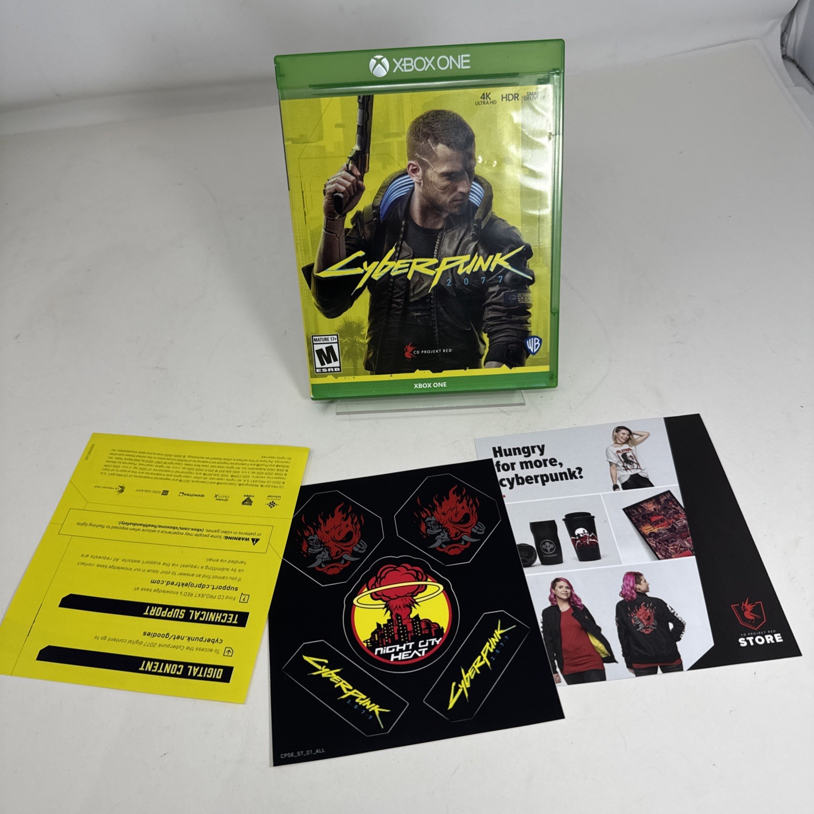 Xbox One Game – Cyberpunk 2077 – 2 Disc, with inserts – MINT Discs Stickers