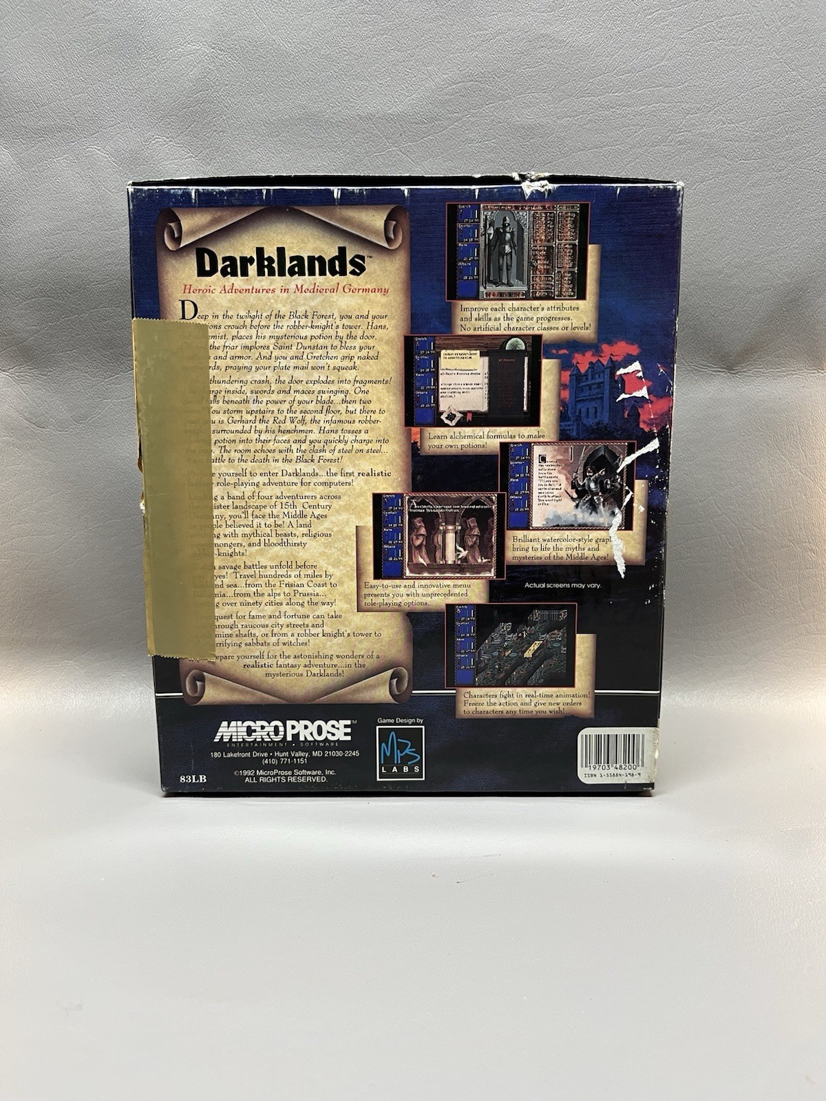 Darklands MicroProse PC Game 1992 Role Playing Manual Map Included