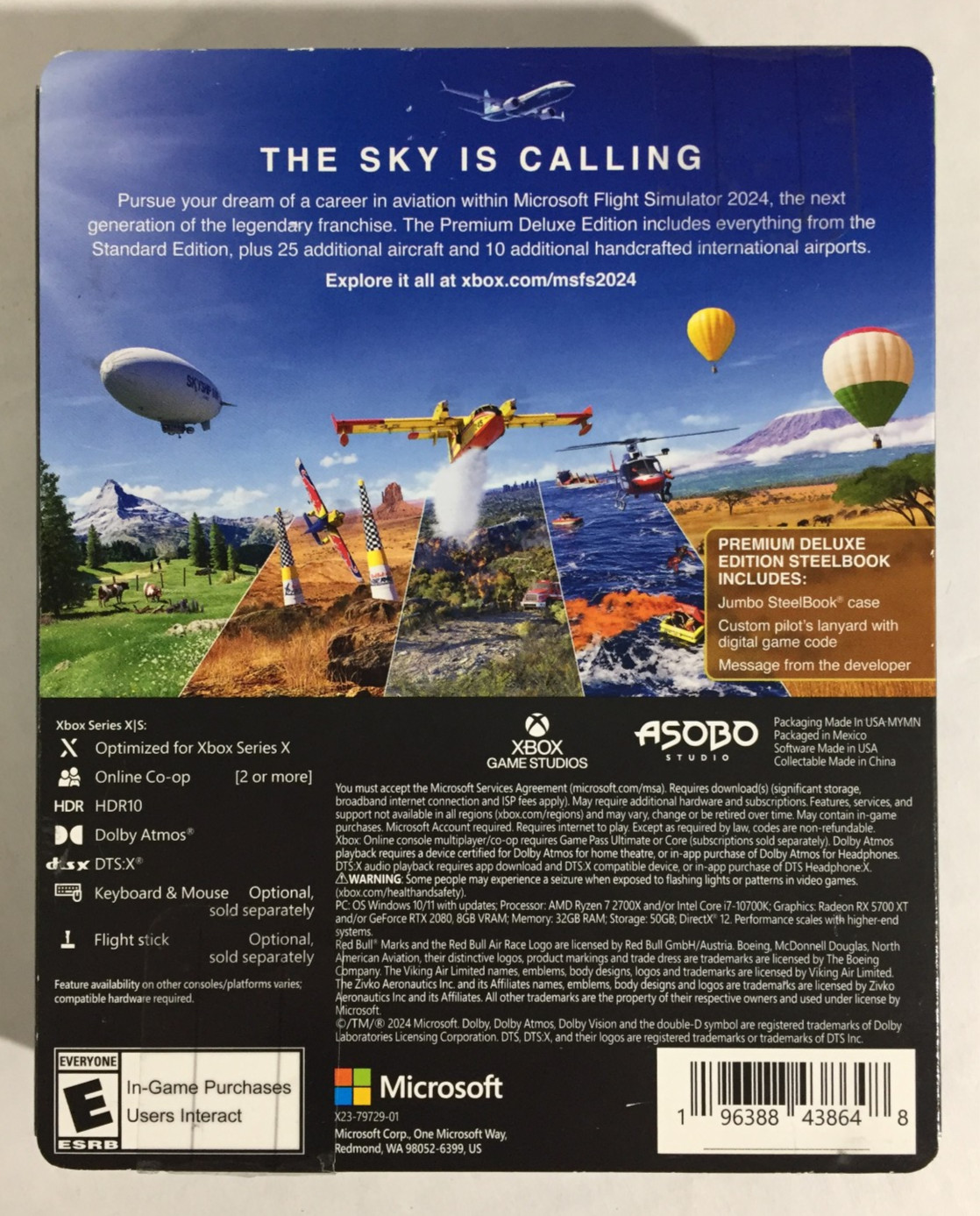 MICROSOFT FLIGHT SIMULATOR 2024 Premium Deluxe XBOX SERIES X Windows OPEN