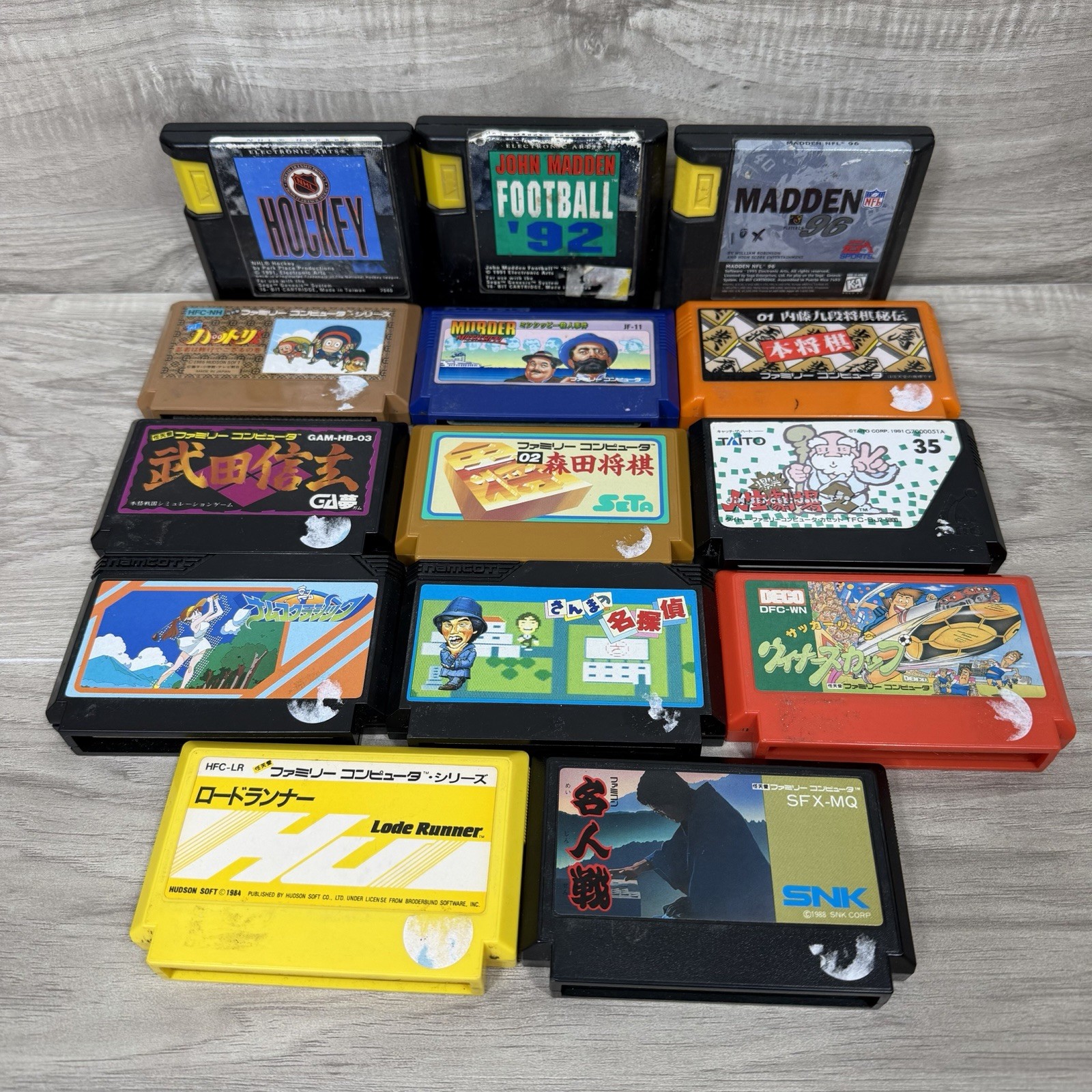 Video game lot Of 14 Sega And Famicom Cart Only Japan *US Seller* *Works*