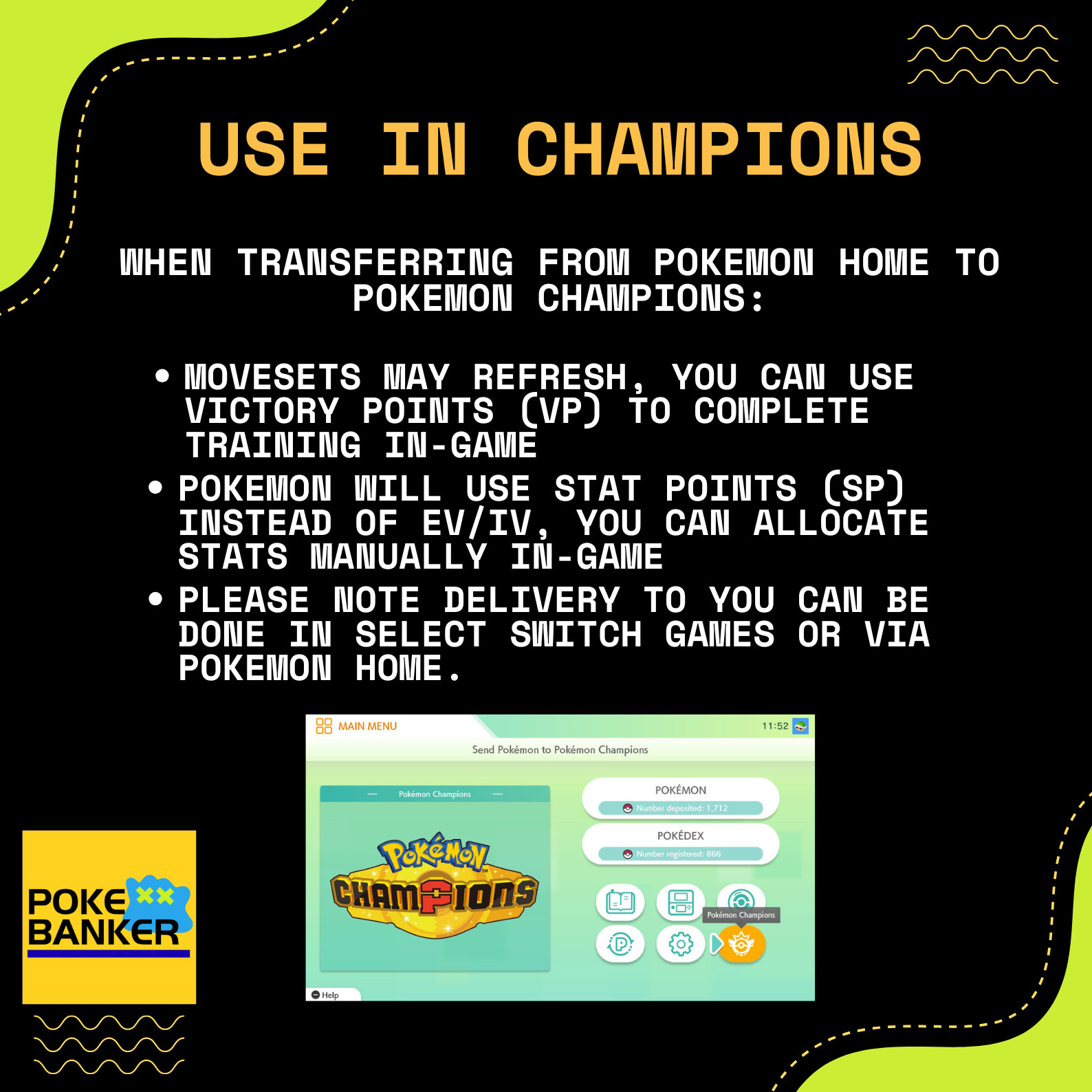 Pokemon Champions / Home PICK ANY x1 Shiny Pokemon for Champions. Deliv on Home