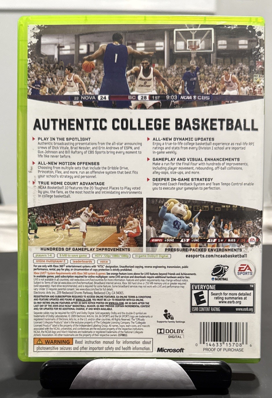 NCAA Basketball 10 (Microsoft Xbox 360, 2009)