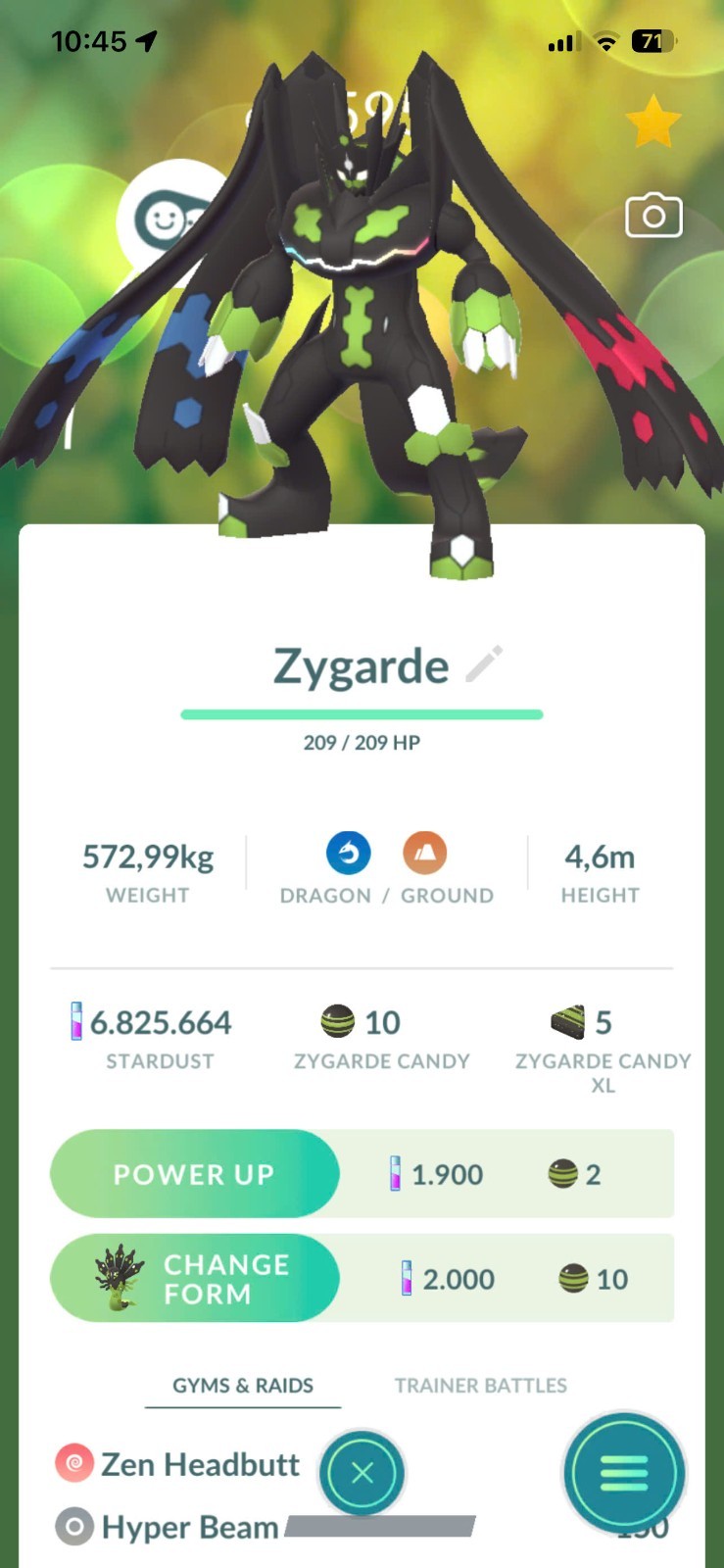 Hundo Zygarde Complete form A.C.C ✨ LvL70 with 01 Master Ball