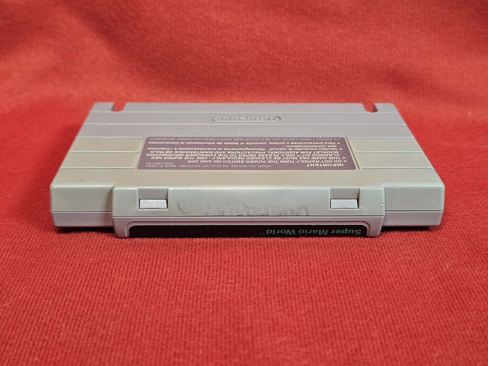 Nintendo Super Mario World SNES Game Cartridge Super Mario Series Tested.