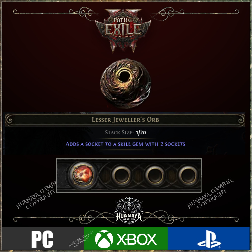 PATH OF EXILE 2 🟢JEWELLER’S ORBS 🟢 LESSER GREATER PERFECT ANCIENT LEAGUE POE2